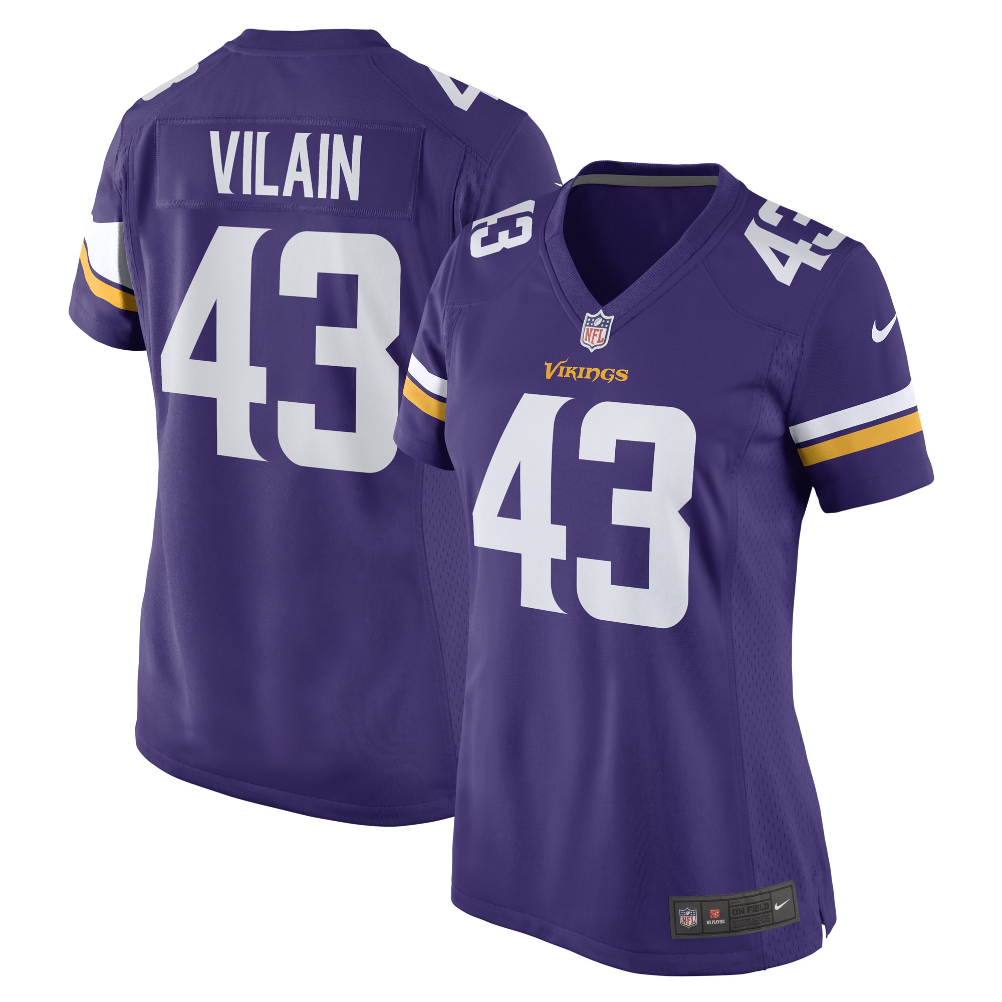 Women's Minnesota Vikings Luiji Vilain Purple Game Player Jersey Js2624