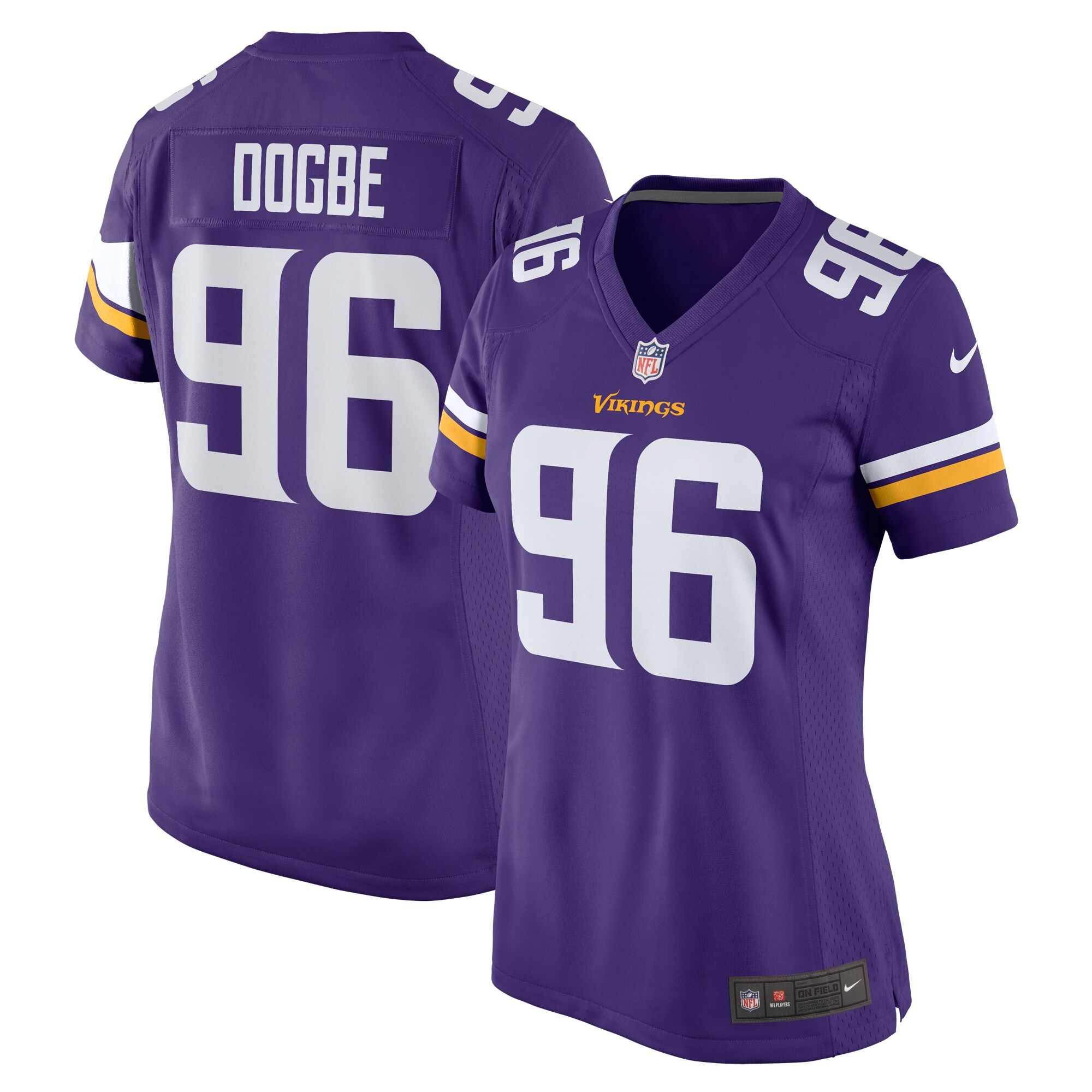 Women's Minnesota Vikings Michael Dogbe Purple Team Game Jersey Js8286