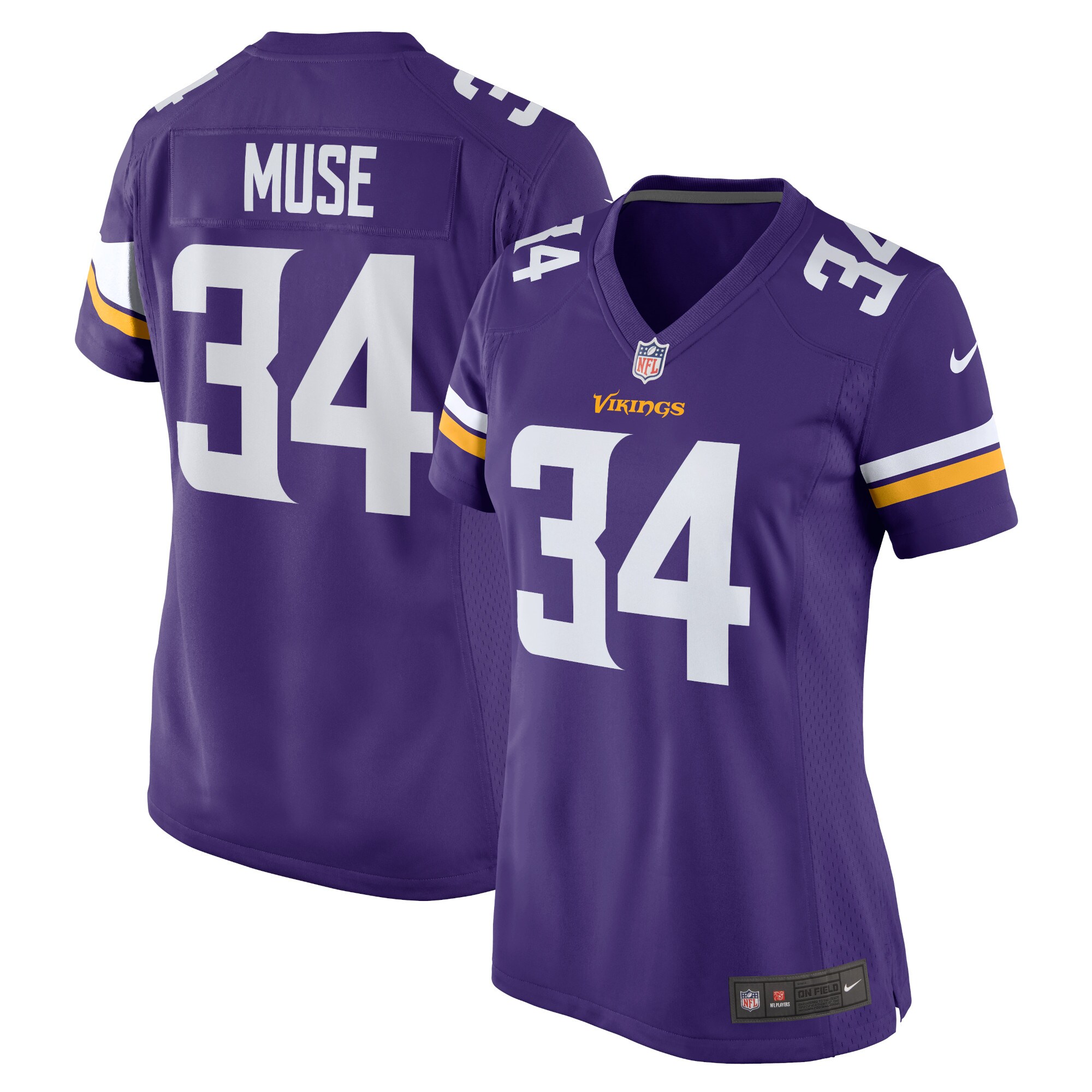 Women's Minnesota Vikings Nick Muse Purple Home Game Player Jersey Js7530