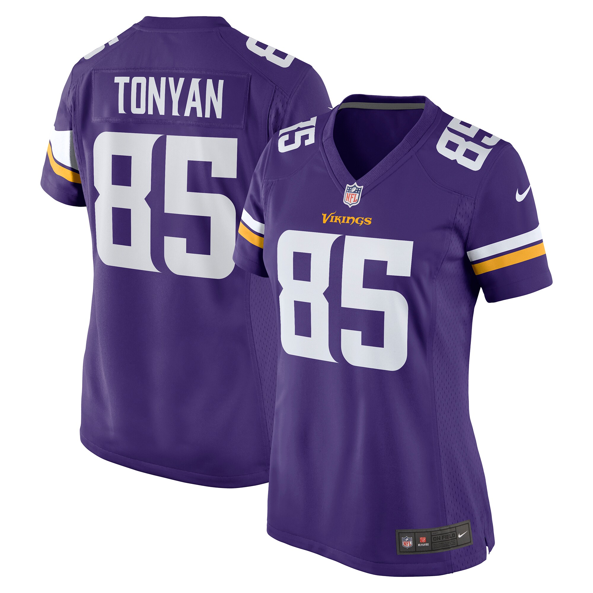 Women's Minnesota Vikings Robert Tonyan Purple Team Game Jersey Js4519