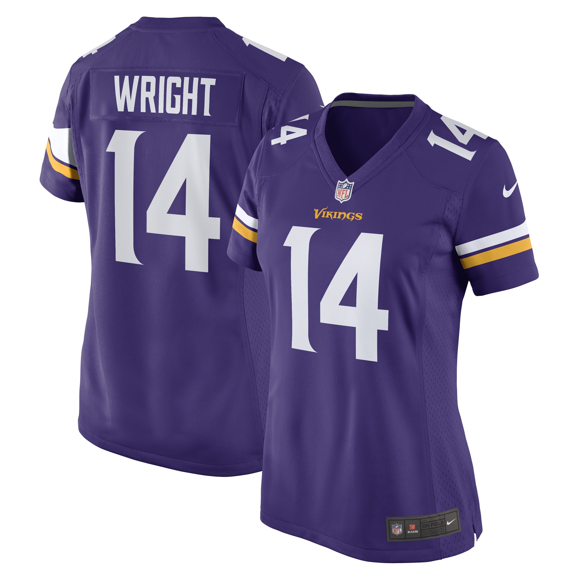 Women's Minnesota Vikings Ryan Wright Purple Game Player Jersey Js6474