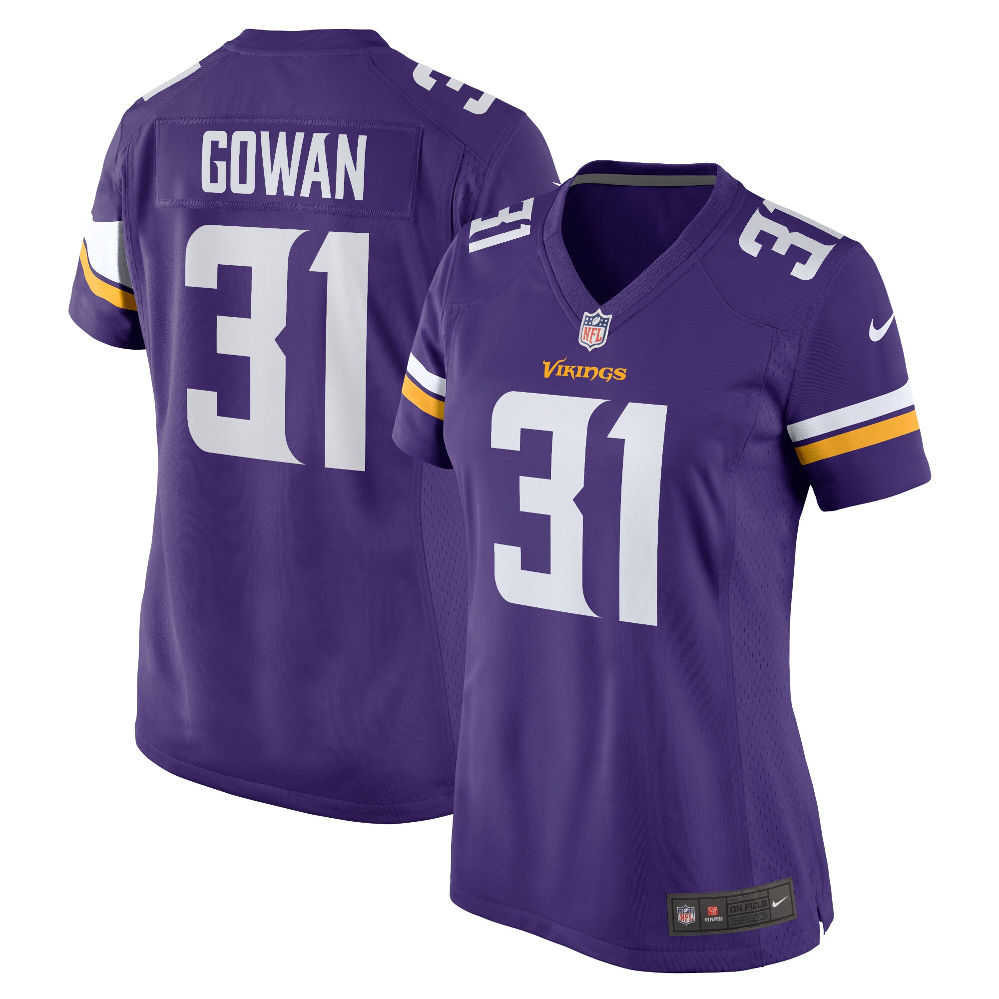 Women's Minnesota Vikings Tay Gowan Purple Home Game Player Jersey Js9462