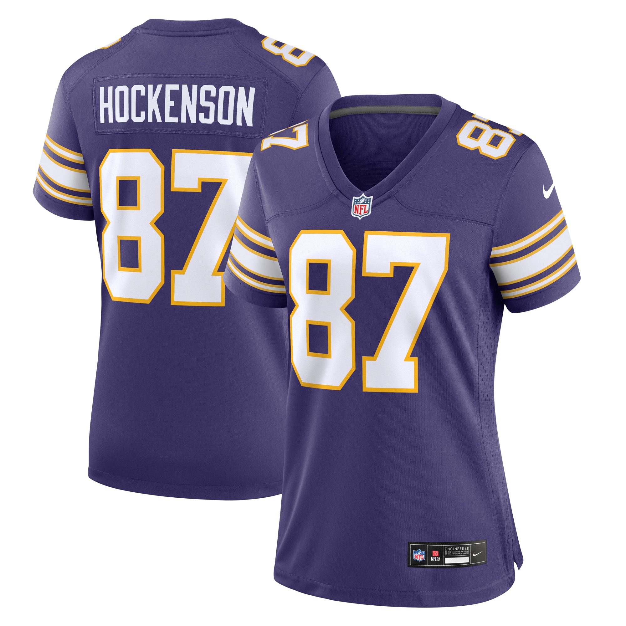 Women's Minnesota Vikings T.j. Hockenson Purple Player Jersey Js3341
