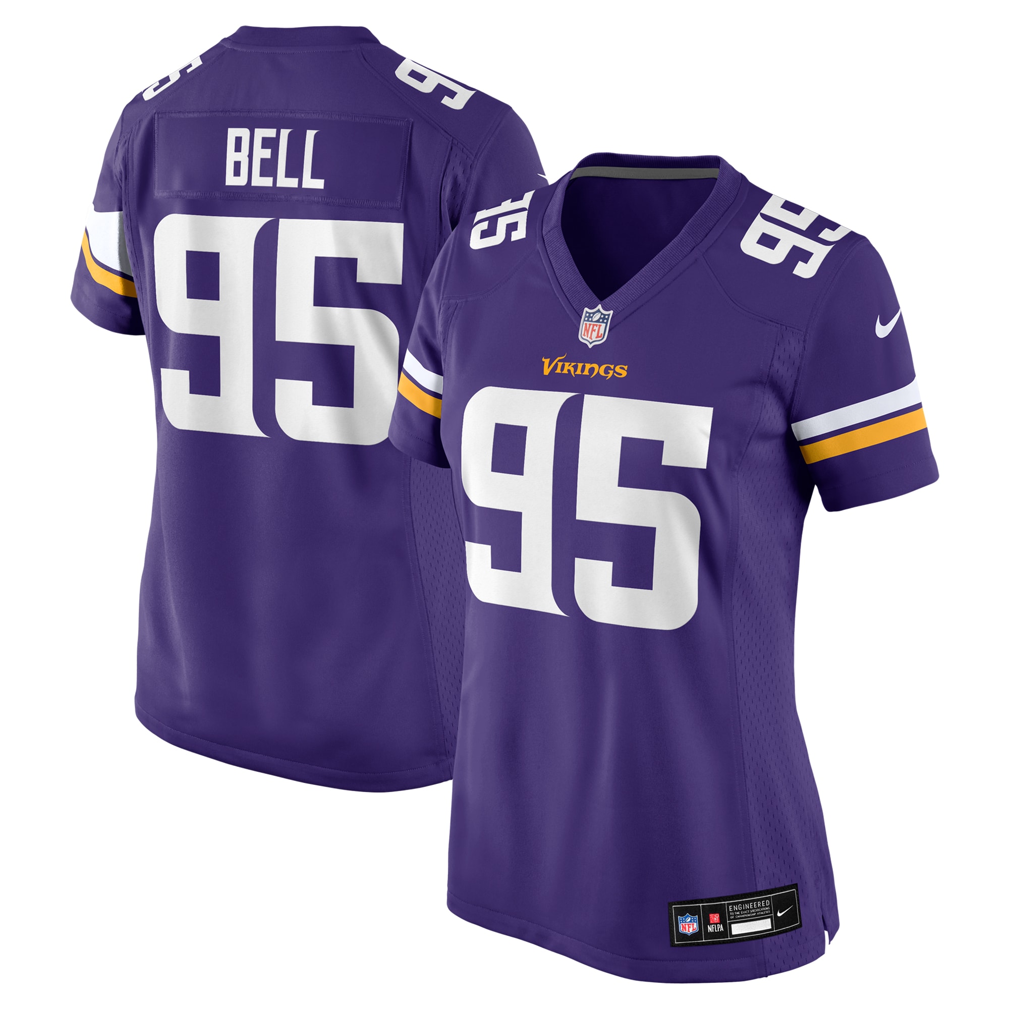 Women's Minnesota Vikings Travis Bell Purple Game Jersey Js7028