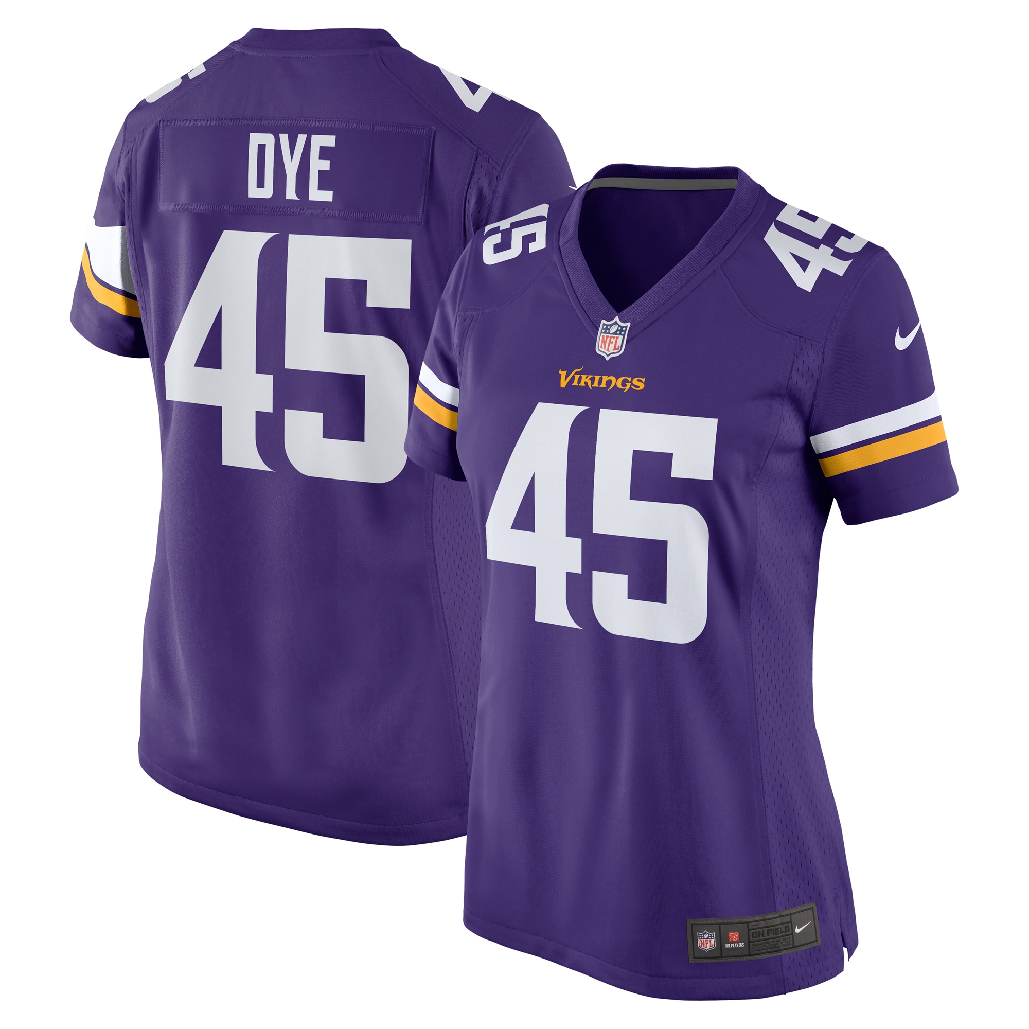Women's Minnesota Vikings Troy Dye Purple Game Jersey Js4102