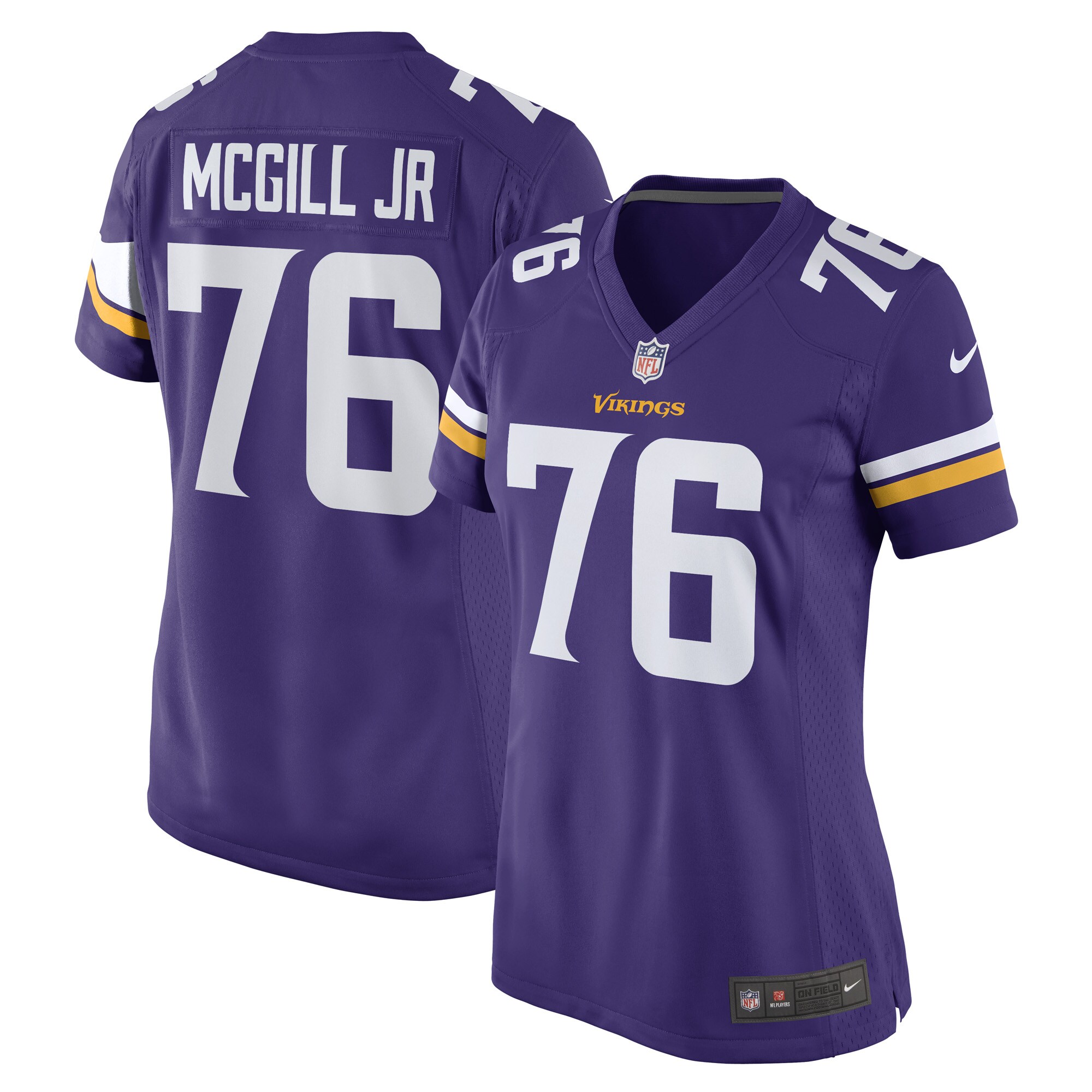 Women's Minnesota Vikings T.y. Mcgill Jr. Purple Game Player Jersey Js7273