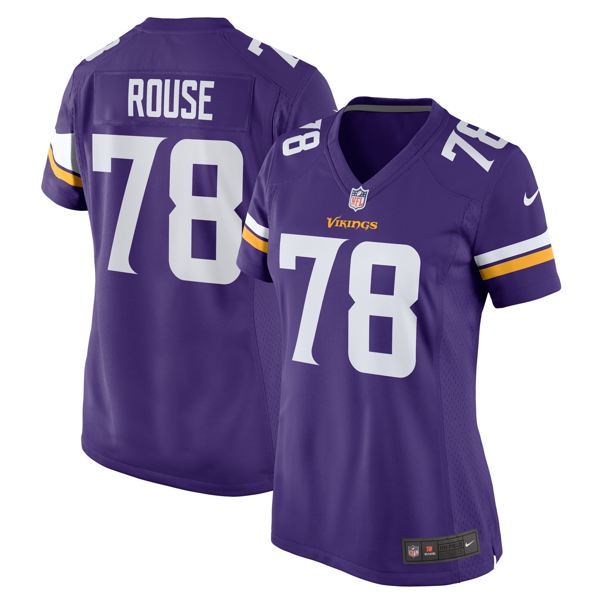 Women's Minnesota Vikings Walter Rouse Purple Game Jersey Js3350