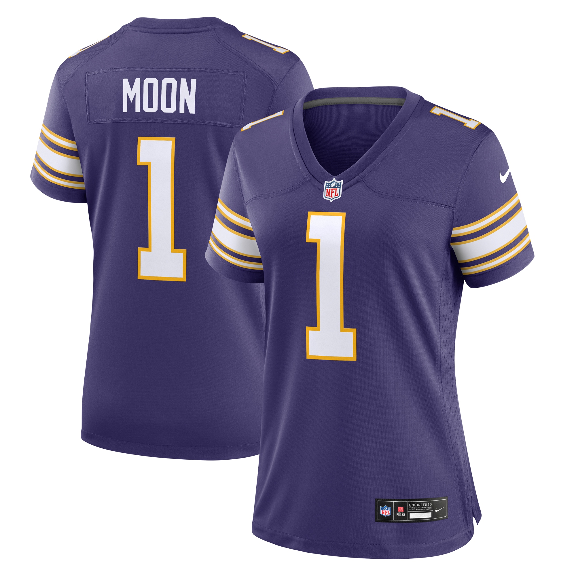 Women's Minnesota Vikings Warren Moon Purple Classic Retired Player Game Jersey Js6702