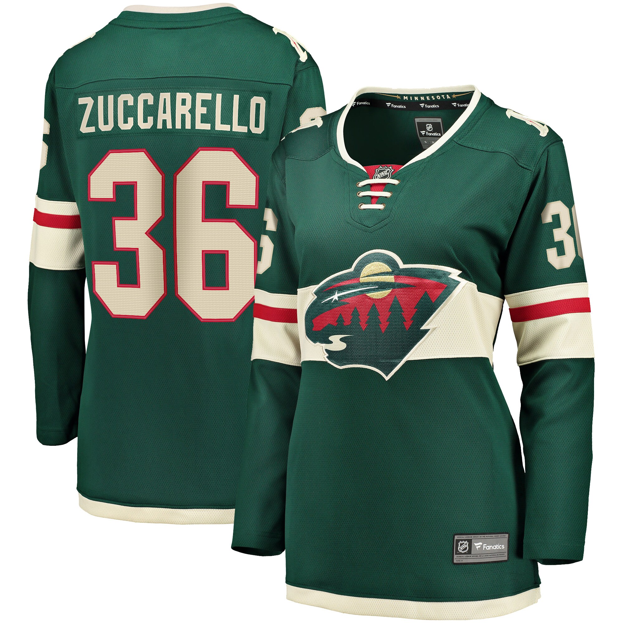 Women's Minnesota Wild Mats Zuccarello Green Breakaway Player Jersey