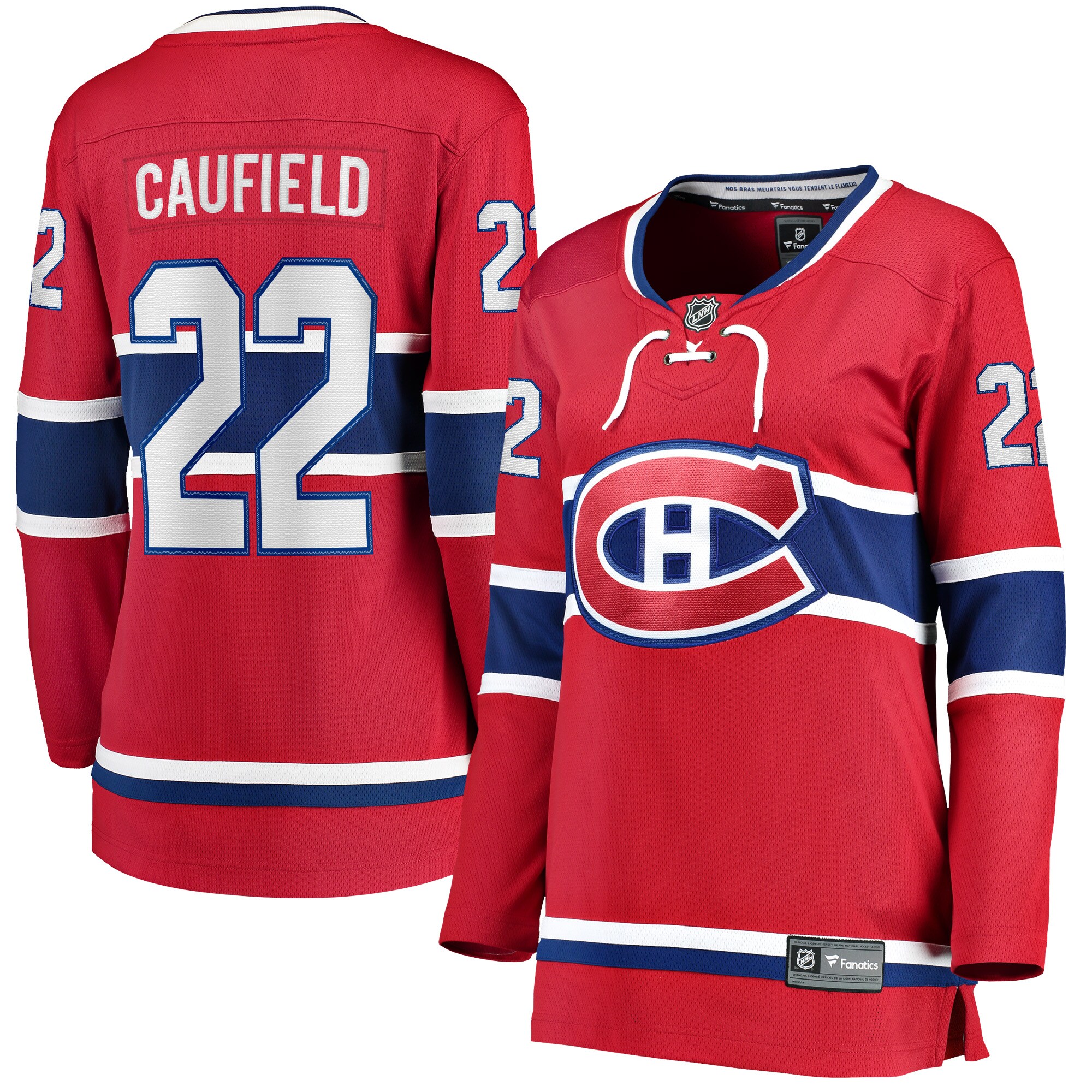 Women's Montreal Canadiens Cole Caufield Red Home Breakaway Jersey
