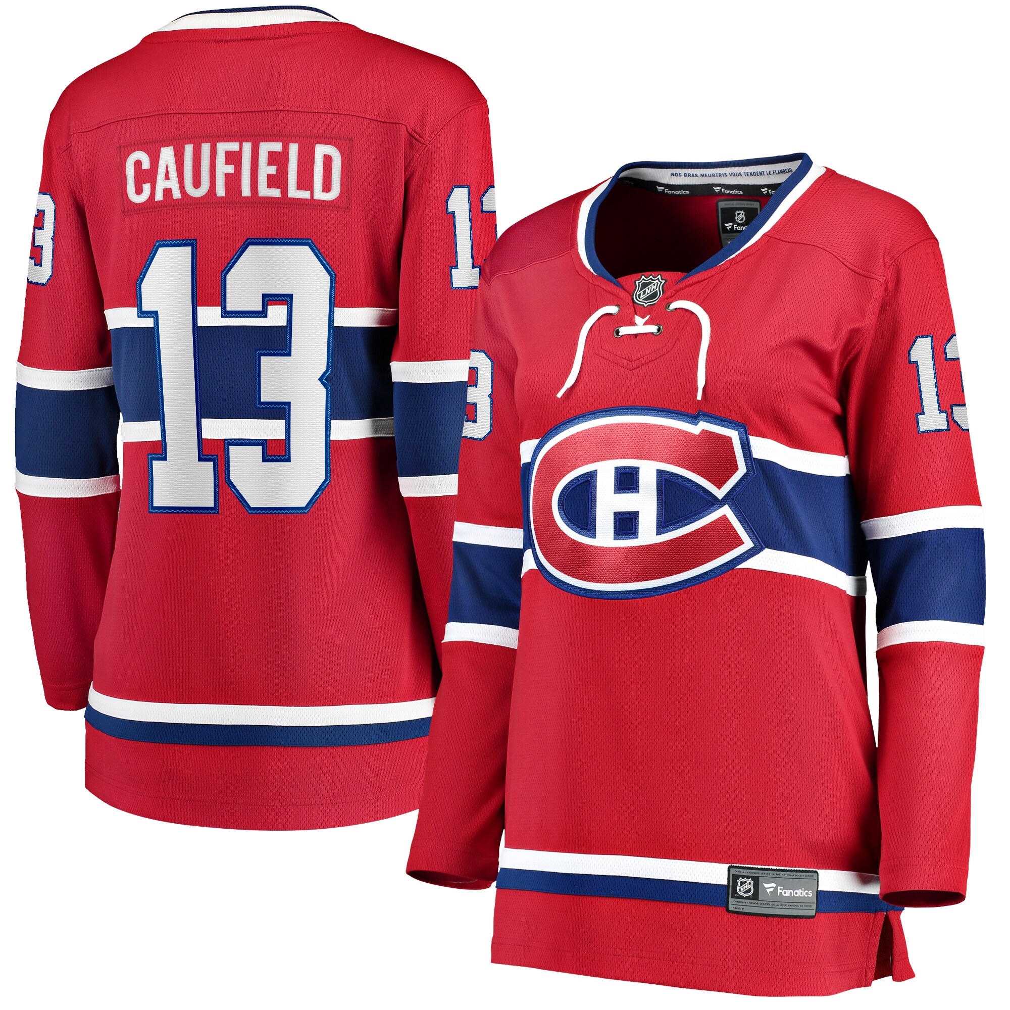 Women's Montreal Canadiens Cole Caufield Red Home Premier Breakaway Player Jersey