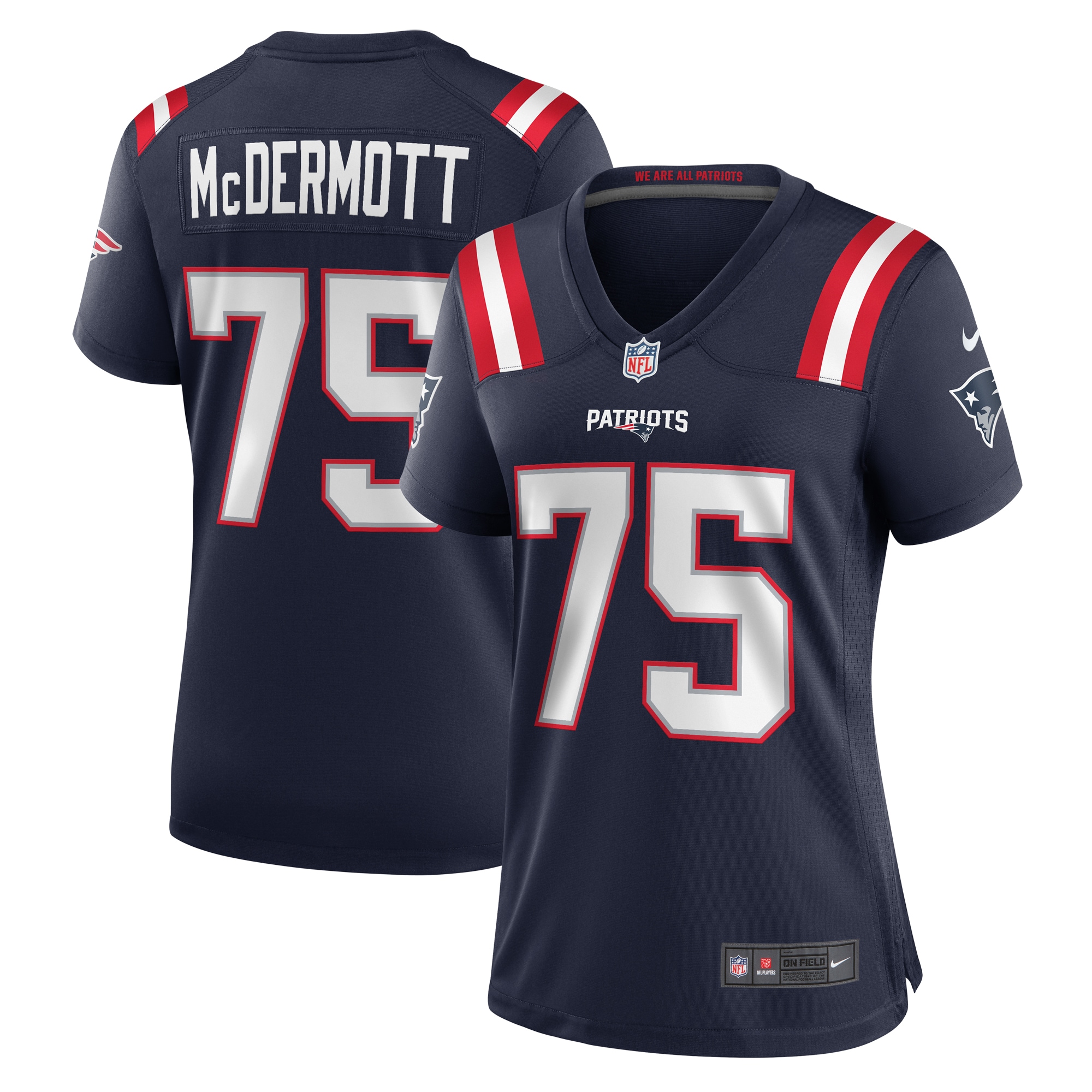 Women's New England Patriots Conor Mcdermott Navy Home Game Player Jersey Js8812