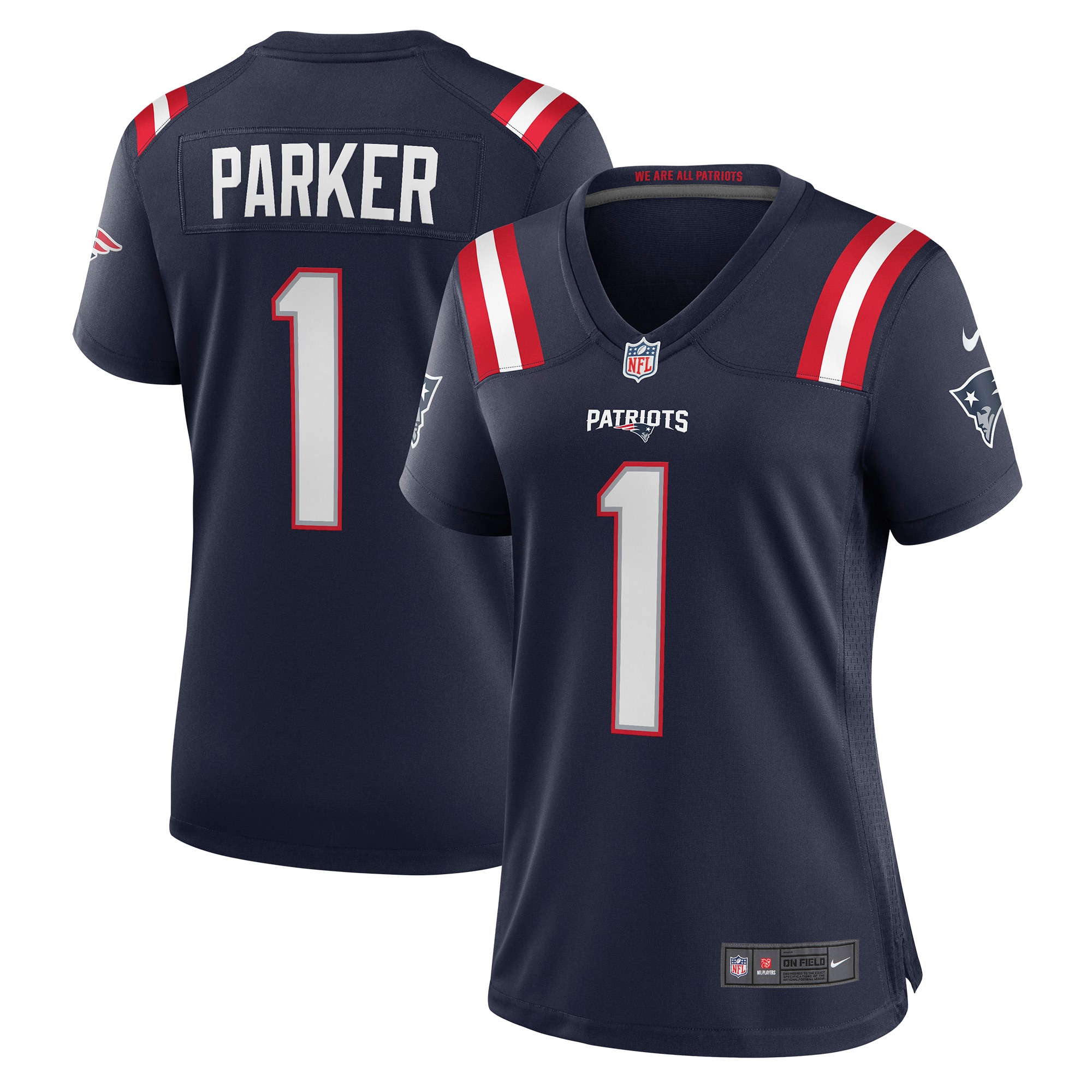 Women's New England Patriots Devante Parker Navy Game Jersey Js2080