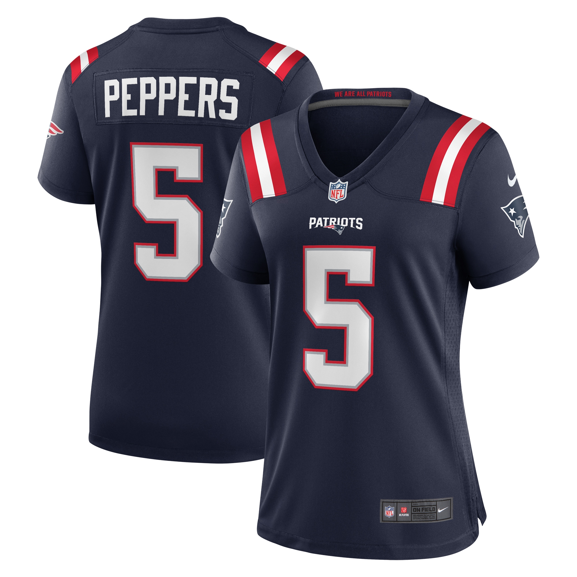 Women's New England Patriots Jabrill Peppers Navy Game Player Jersey Js2209