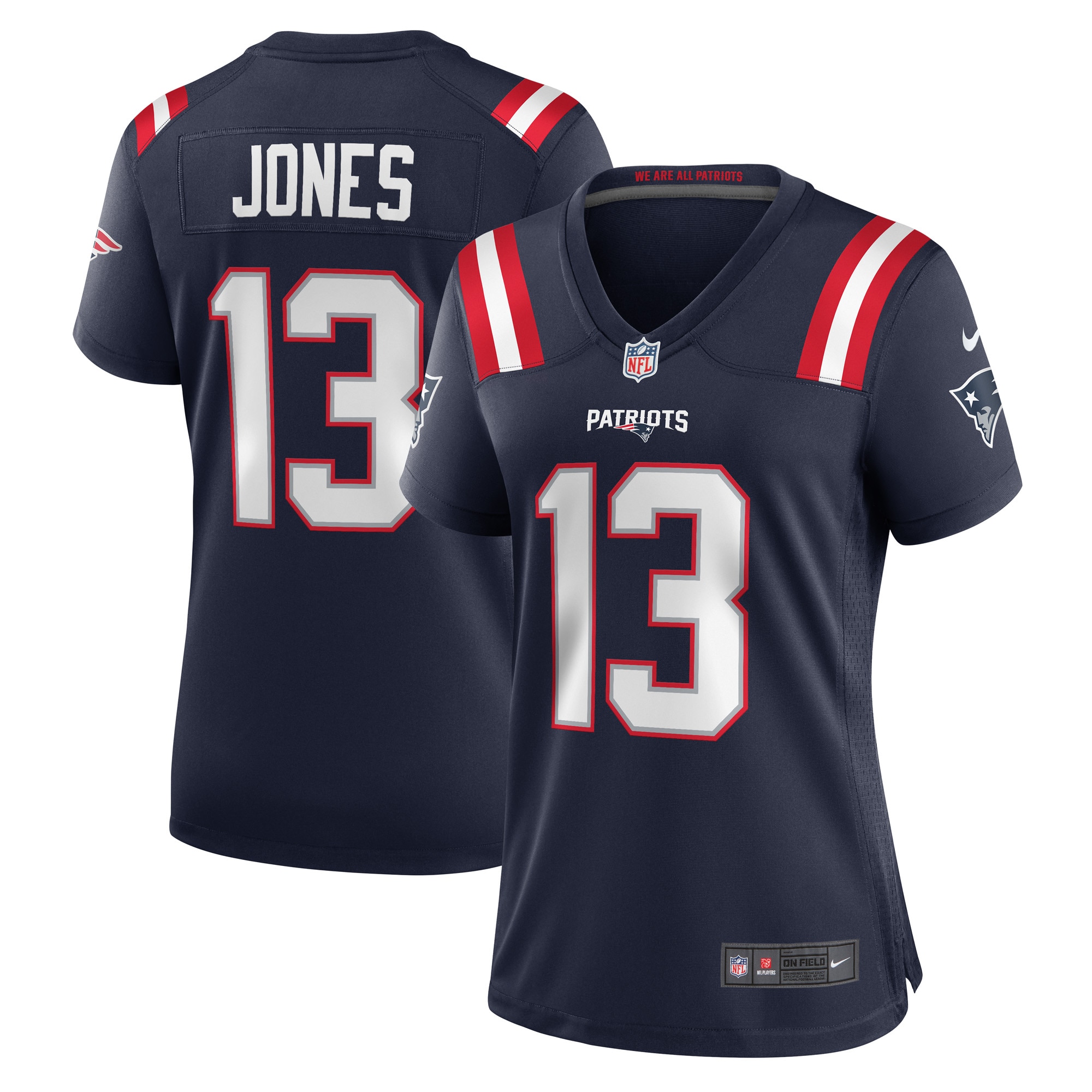 Women's New England Patriots Jack Jones Navy Game Player Jersey Js8666