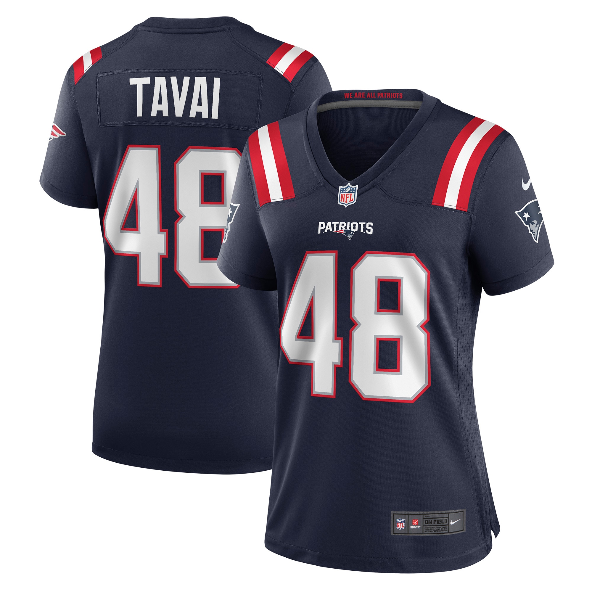Women's New England Patriots Jahlani Tavai Navy Game Player Jersey Js1728