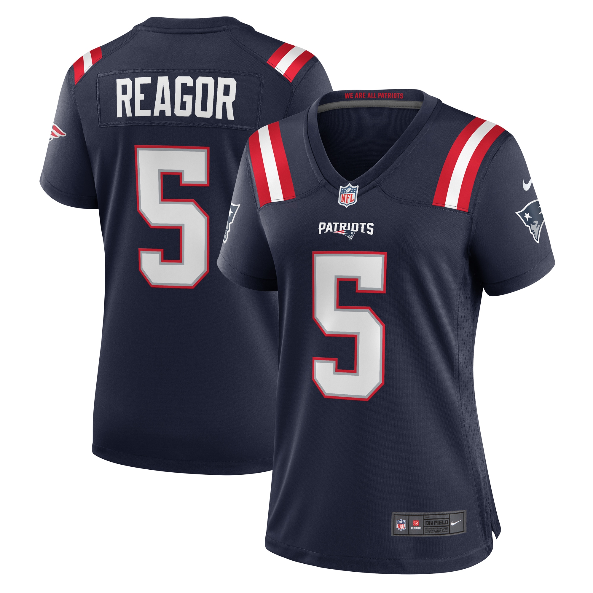 Women's New England Patriots Jalen Reagor Navy Team Game Jersey Js1842