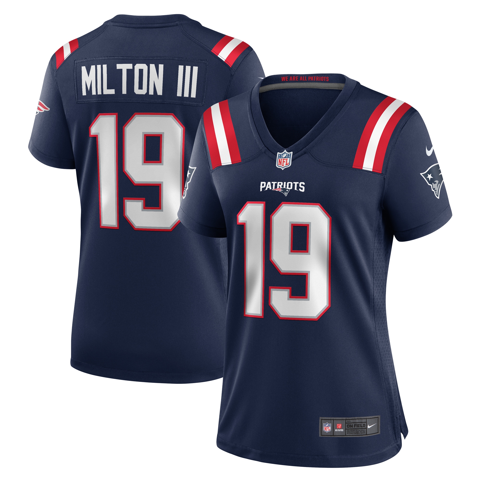 Women's New England Patriots Joe Milton Iii Navy Game Jersey Js8811
