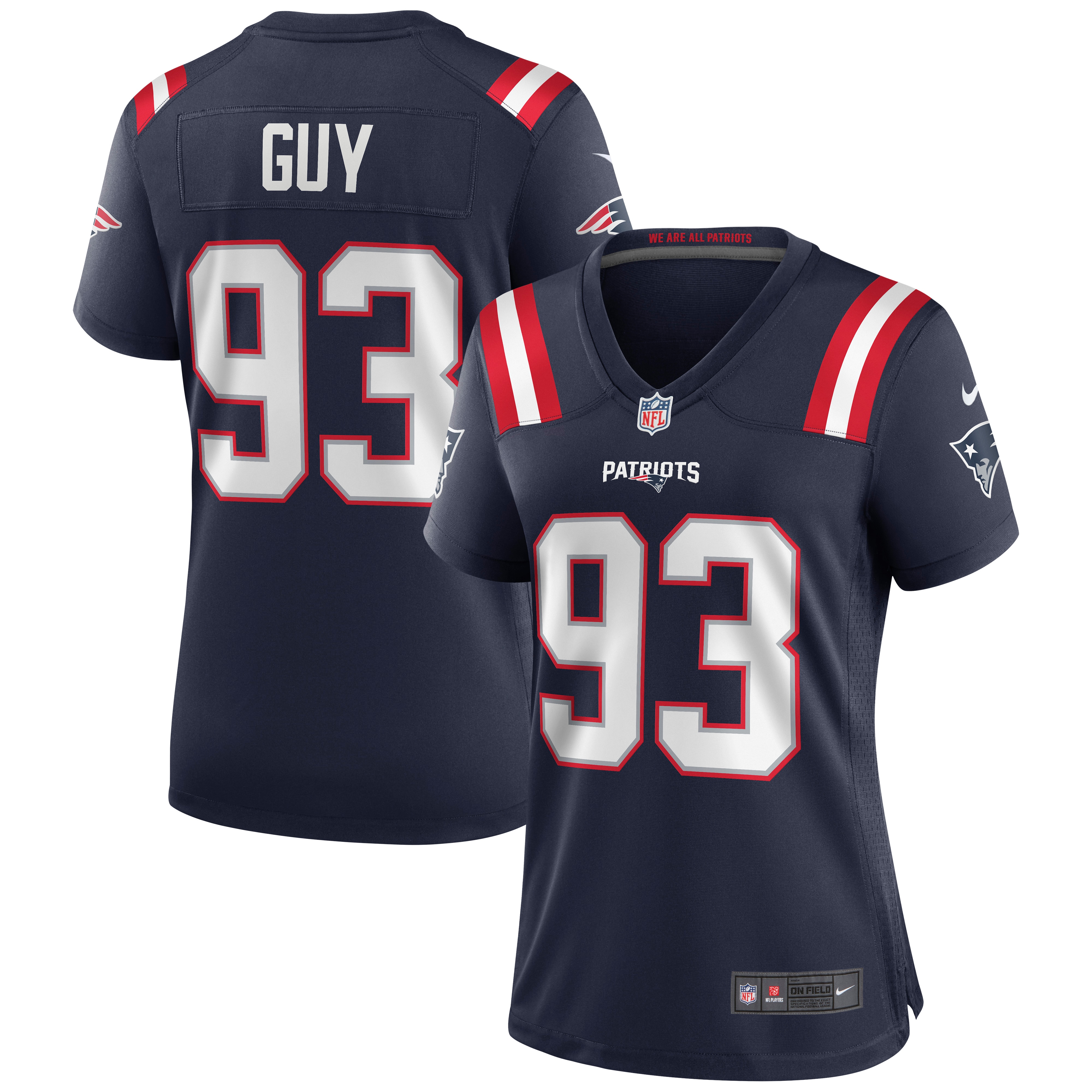 Women's New England Patriots Lawrence Guy Navy Game Jersey Js9730