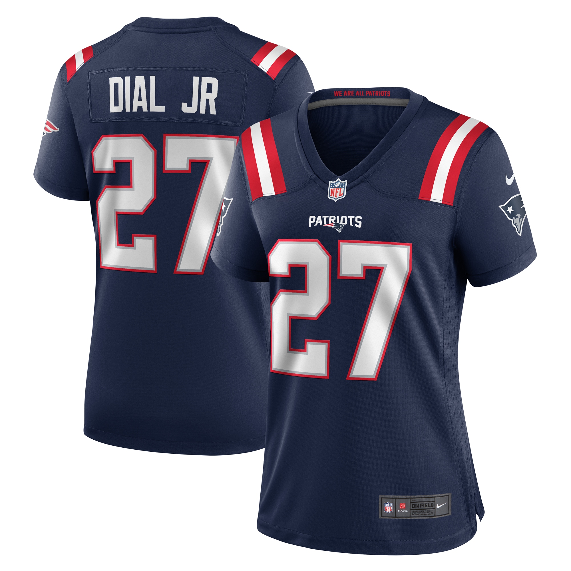 Women's New England Patriots Marcellas Dial Jr. Navy Game Jersey Js1739