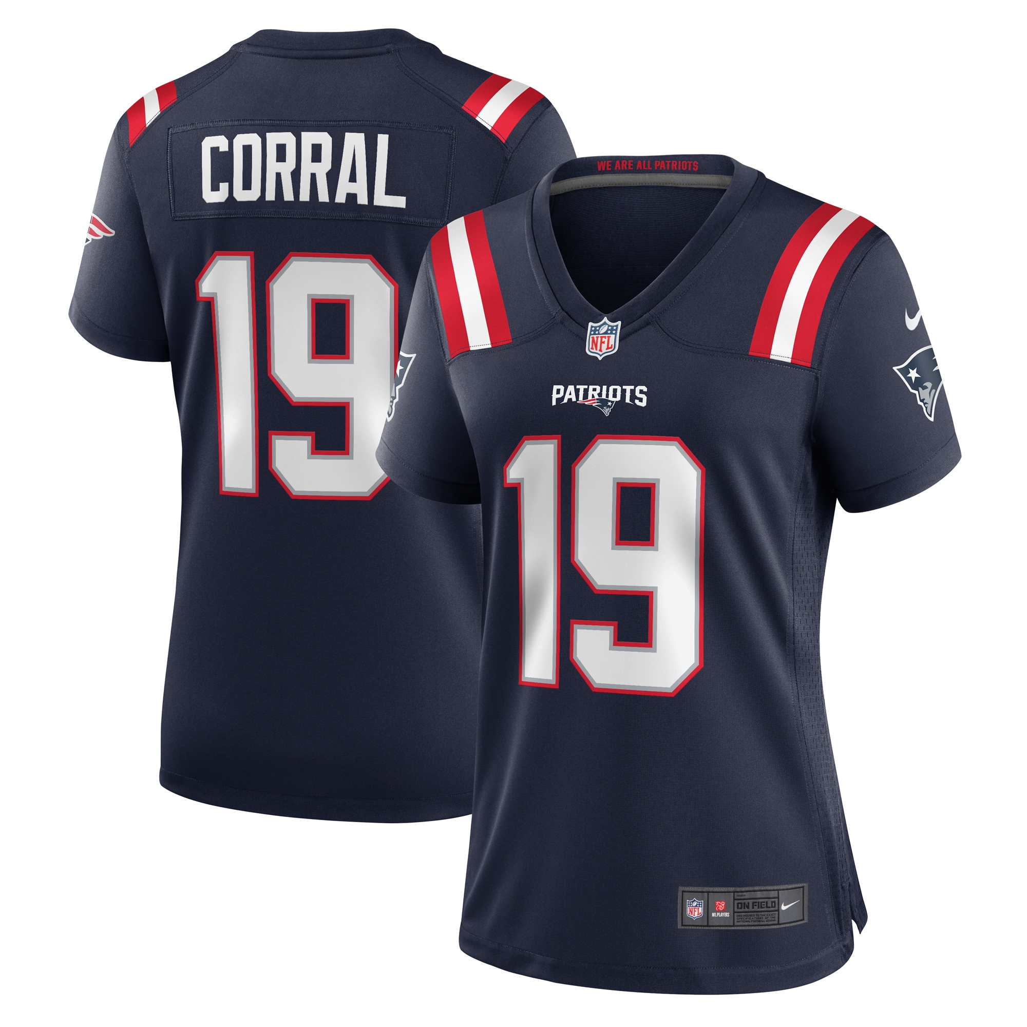 Women's New England Patriots Matt Corral Navy Team Game Jersey Js9719