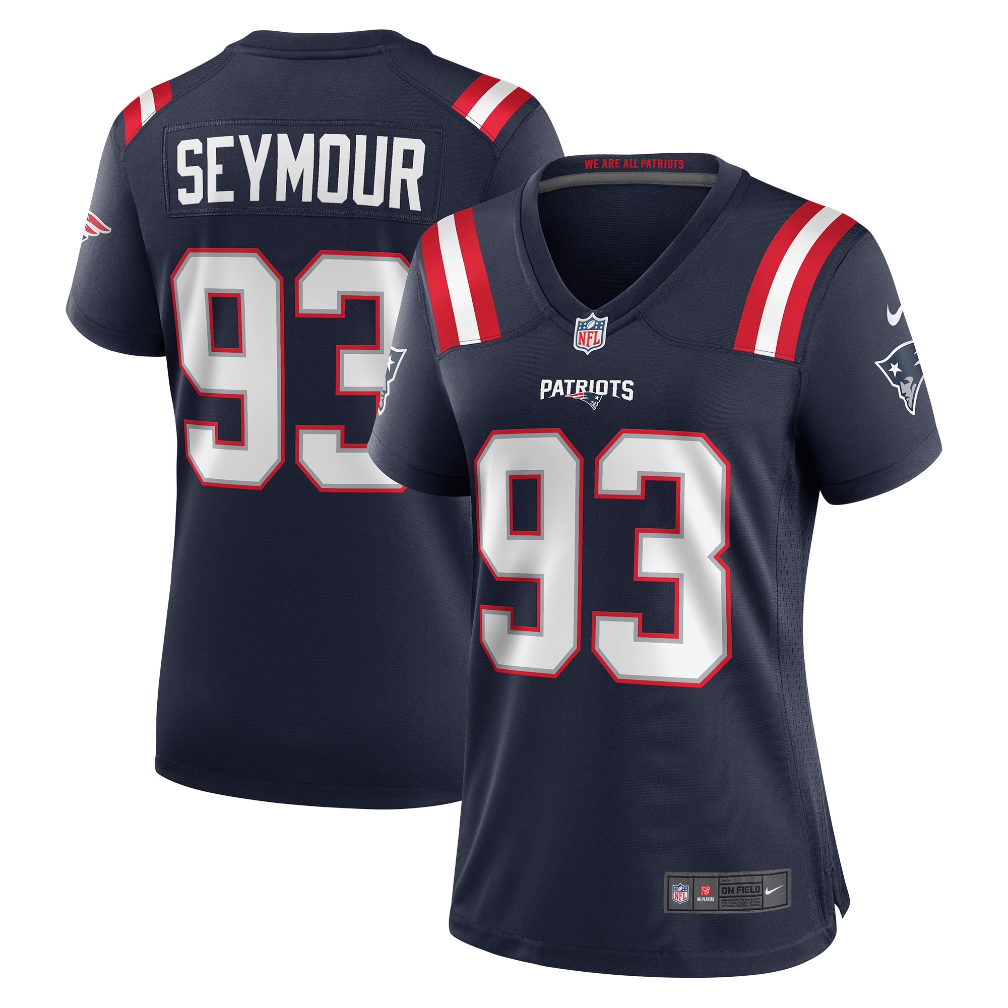 Women's New England Patriots Richard Seymour Navy Retired Player Game Jersey Js6207