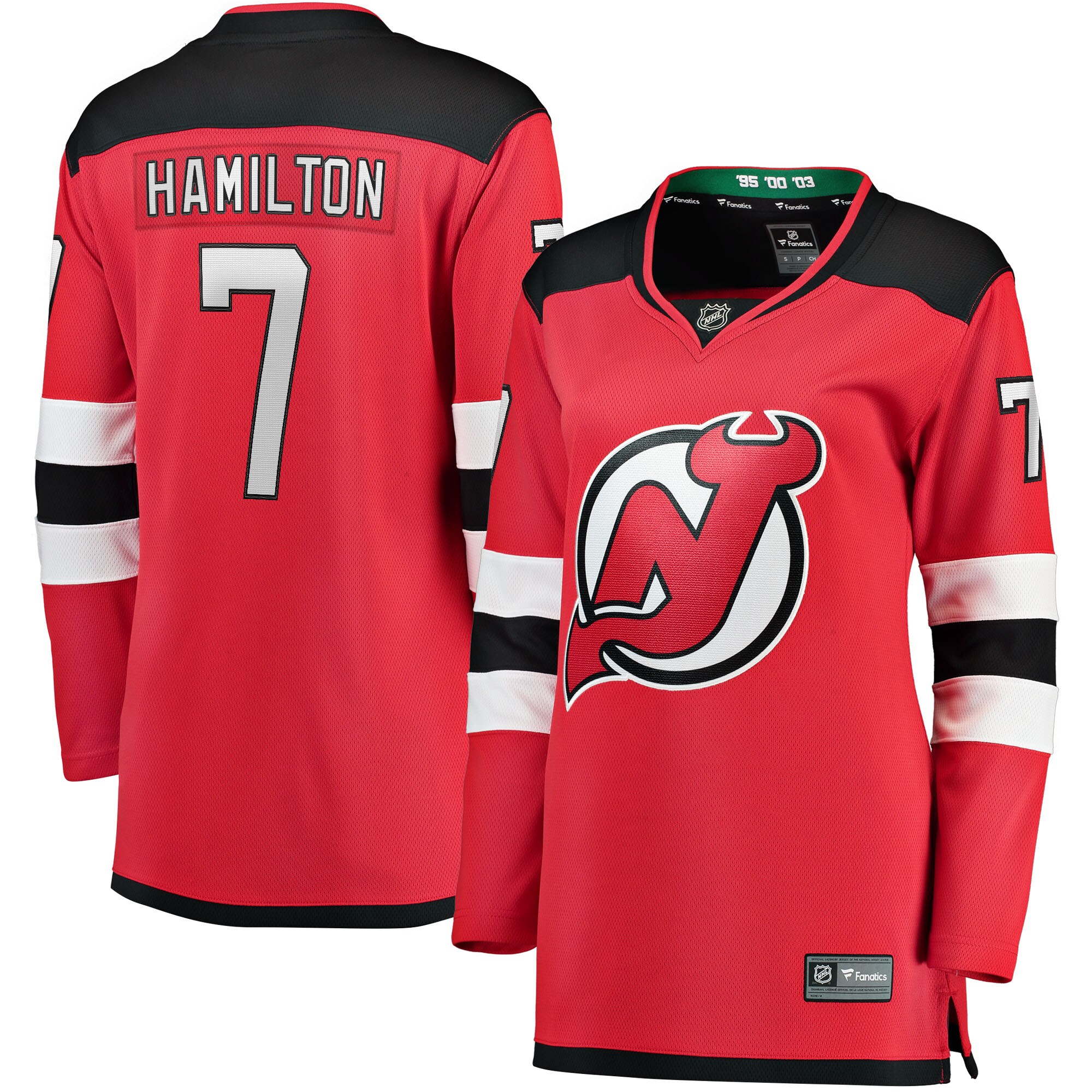 Women's New Jersey Devils Dougie Hamilton Red Breakaway Player Jersey