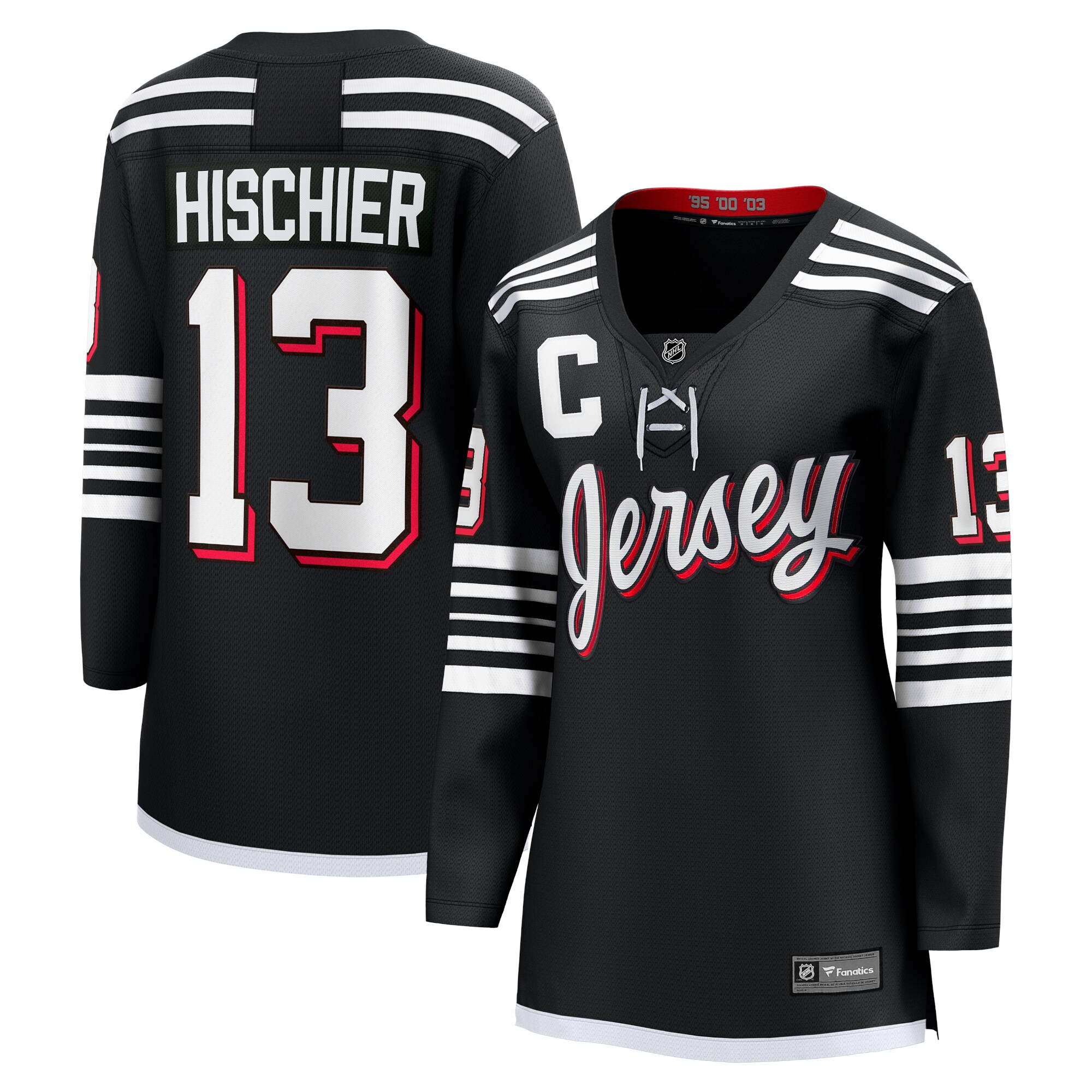 Women's New Jersey Devils Nico Hischier Black Alternate Premier Breakaway Player Jersey