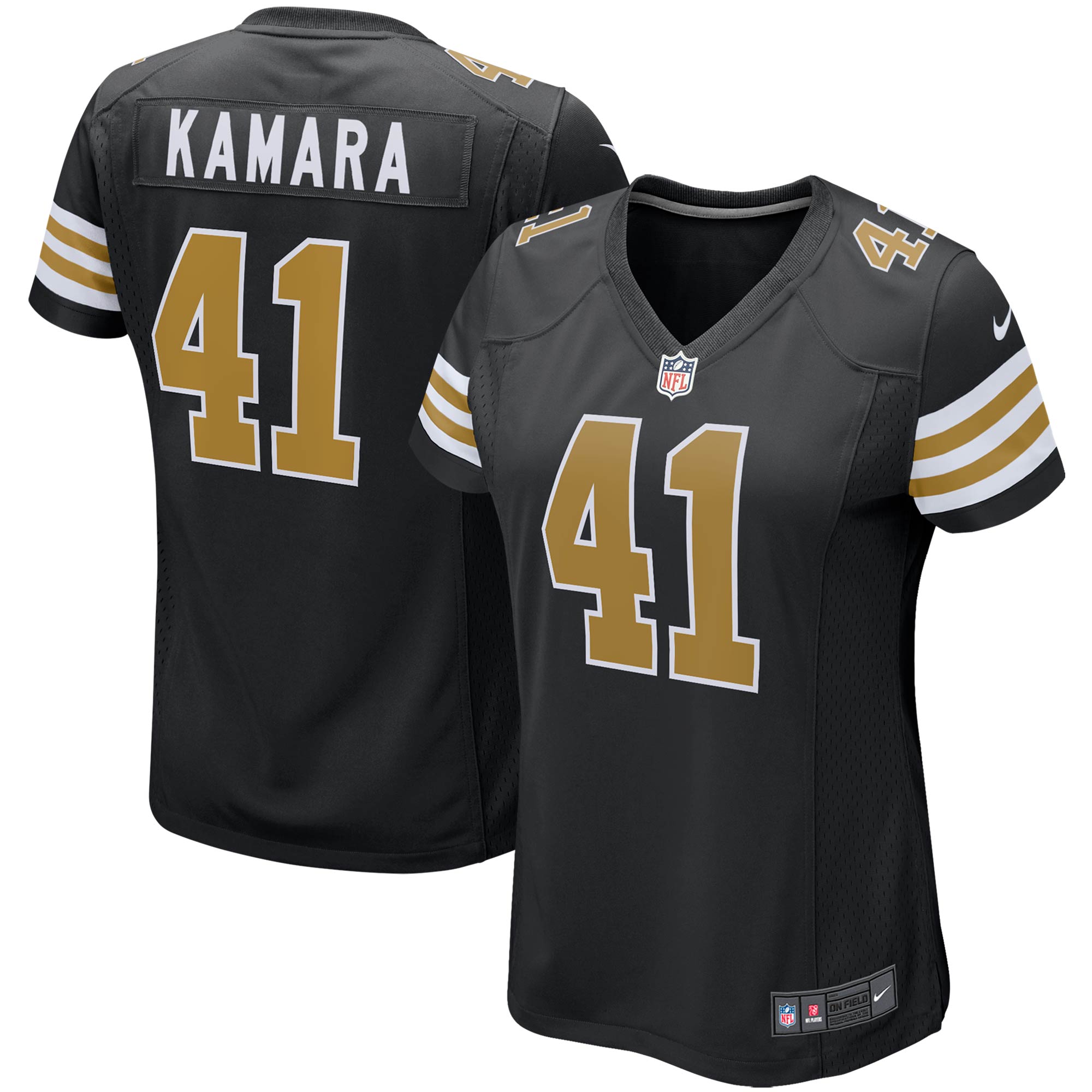 Women's New Orleans Saints Alvin Kamara Black Player Jersey Js1299