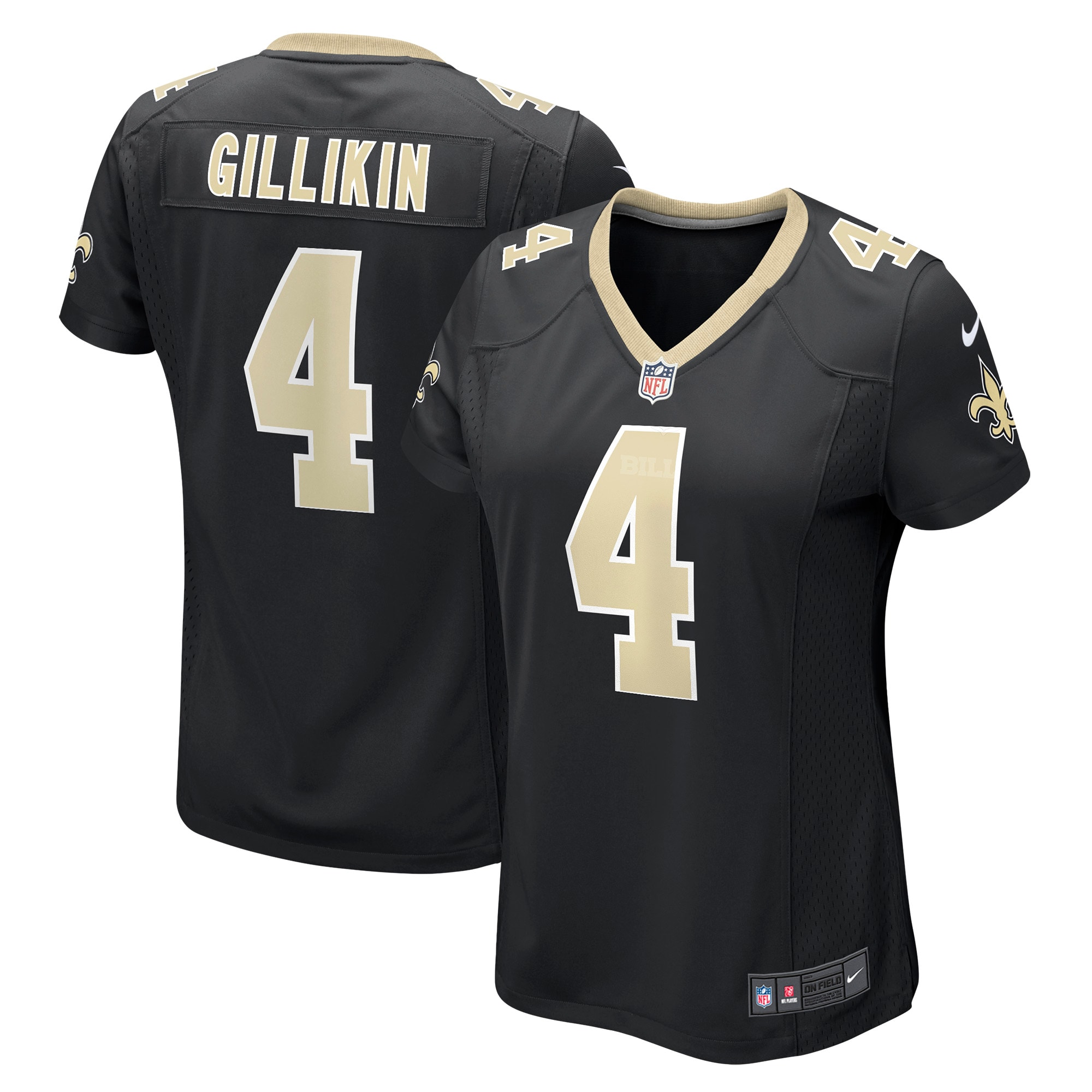 Women's New Orleans Saints Blake Gillikin Black Game Player Jersey Js1526