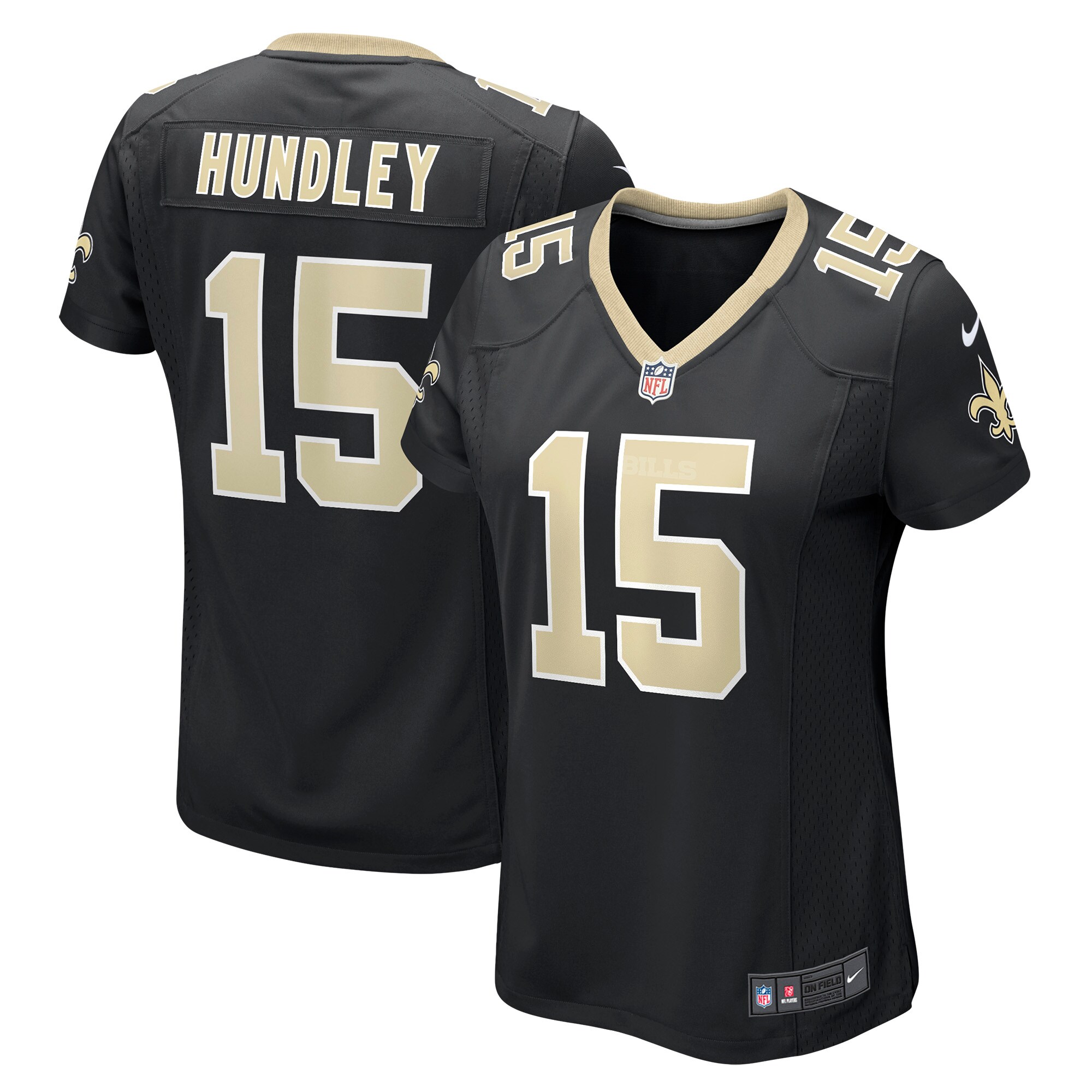 Women's New Orleans Saints Brett Hundley Black Game Player Jersey Js9983