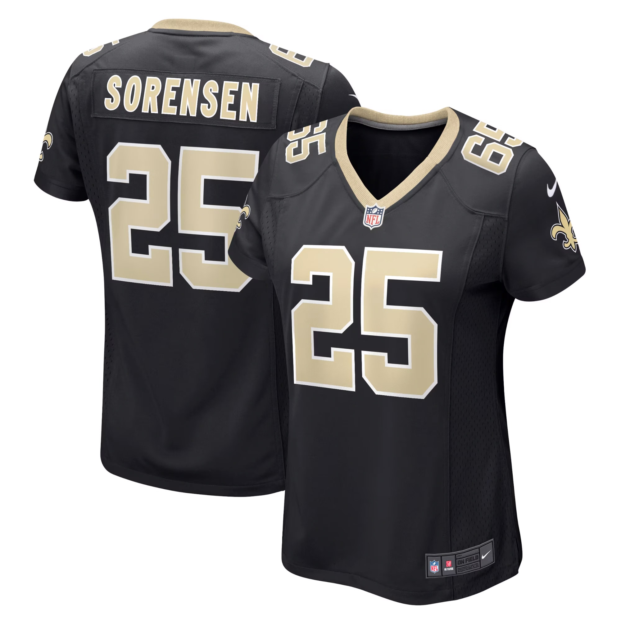 Women's New Orleans Saints Daniel Sorensen Black Player Game Jersey Js2165