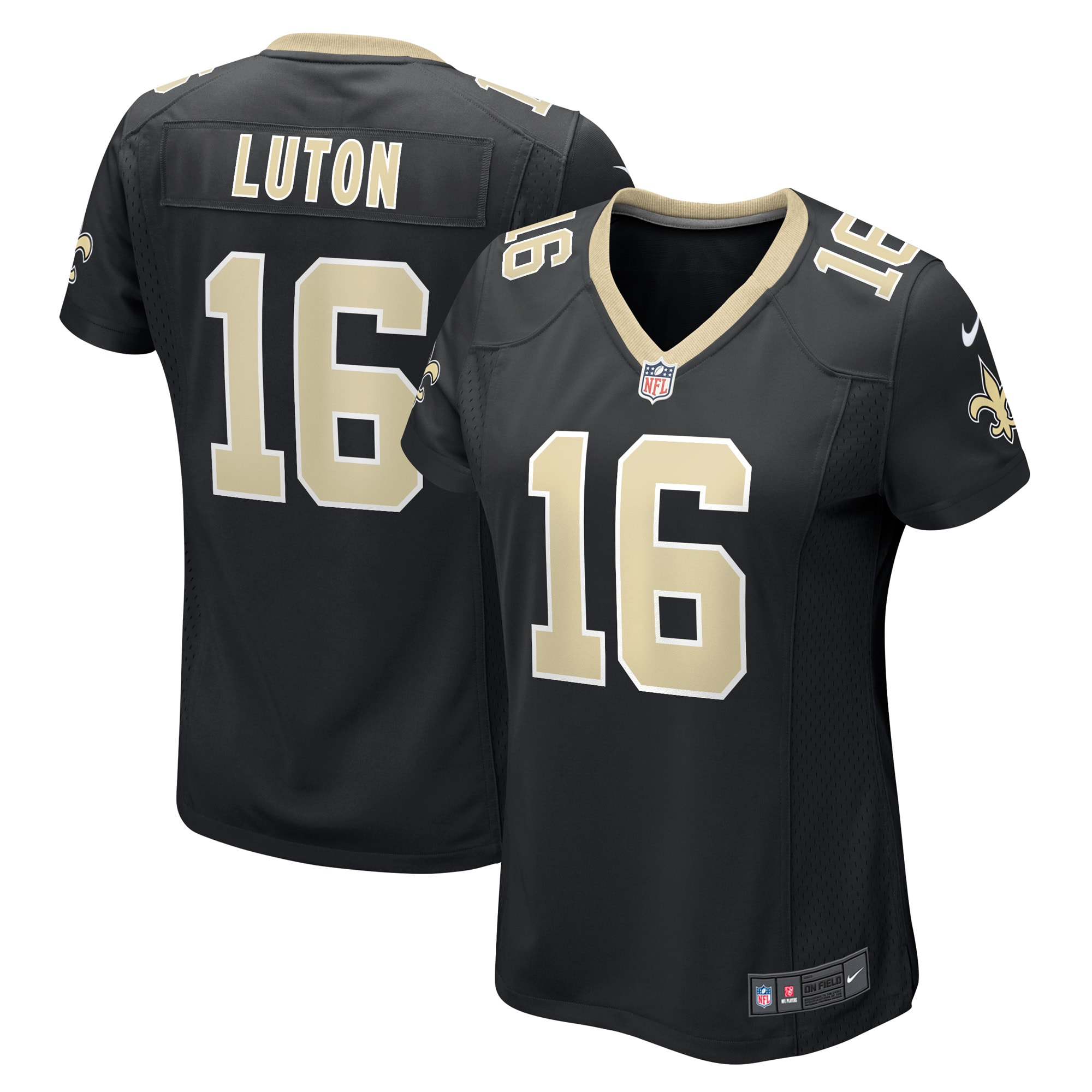 Women's New Orleans Saints Jake Luton Black Game Player Jersey Js8939
