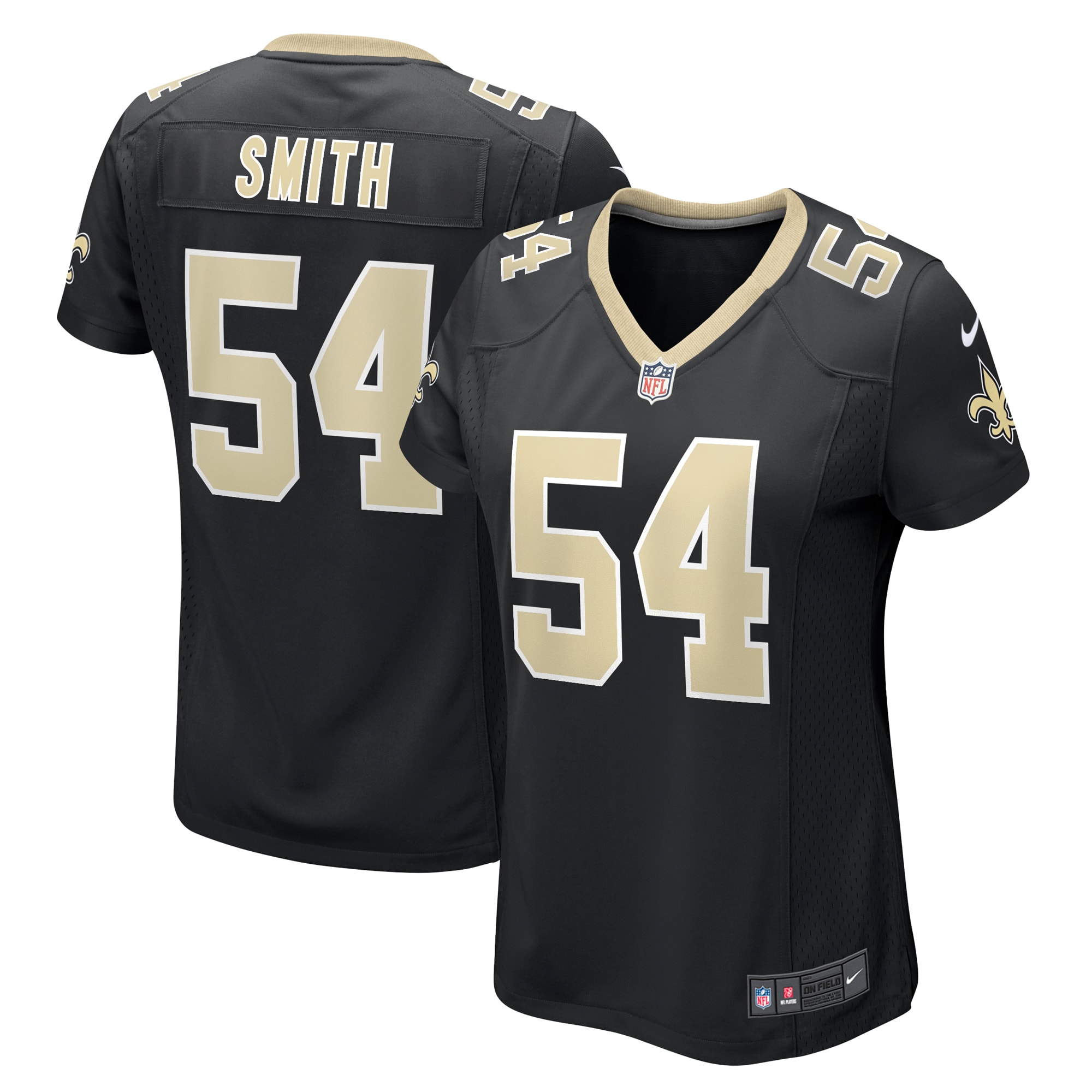 Women's New Orleans Saints Jaylon Smith Black Team Game Jersey Js5208
