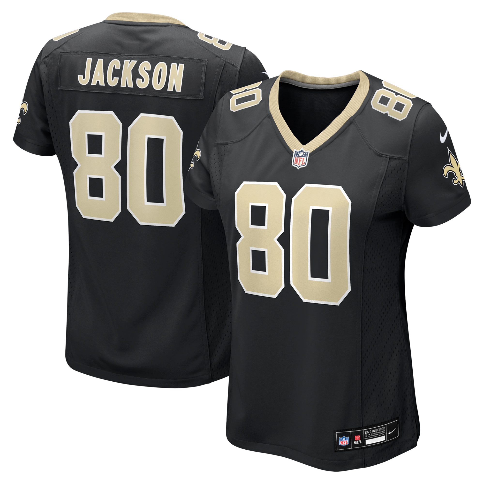 Women's New Orleans Saints Jermaine Jackson Black Game Jersey Js2910