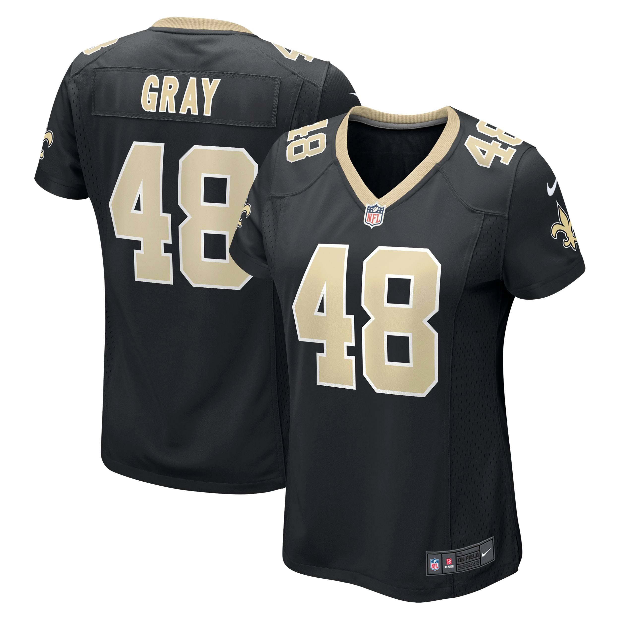 Women's New Orleans Saints J.t. Gray Black Game Jersey Js1843