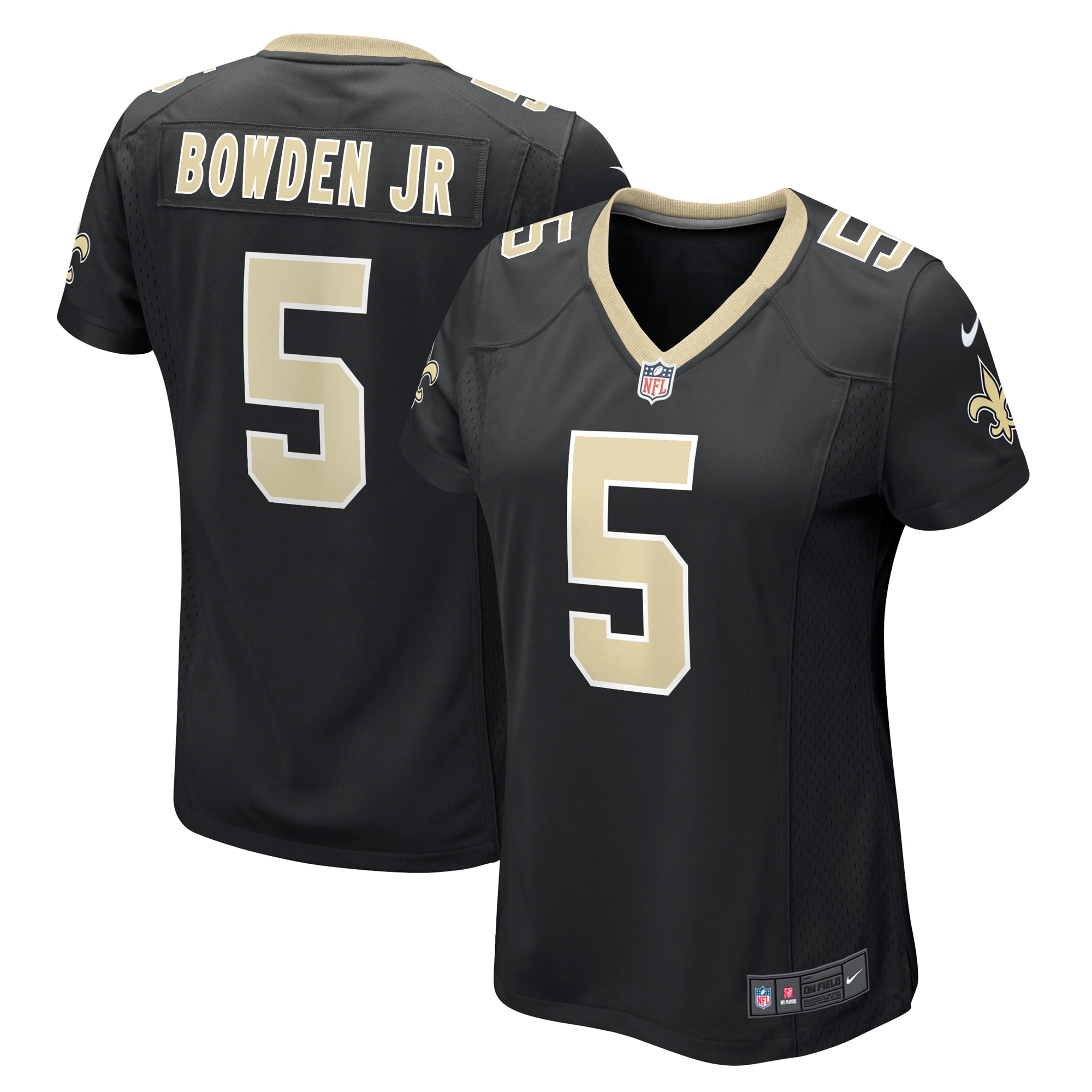 Women's New Orleans Saints Lynn Bowden Jr. Black Team Game Jersey Js7881