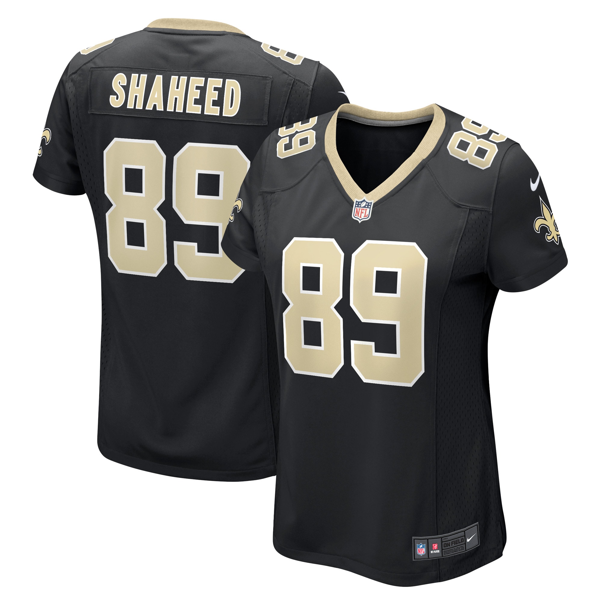Women's New Orleans Saints Rashid Shaheed Black Game Player Jersey Js1636
