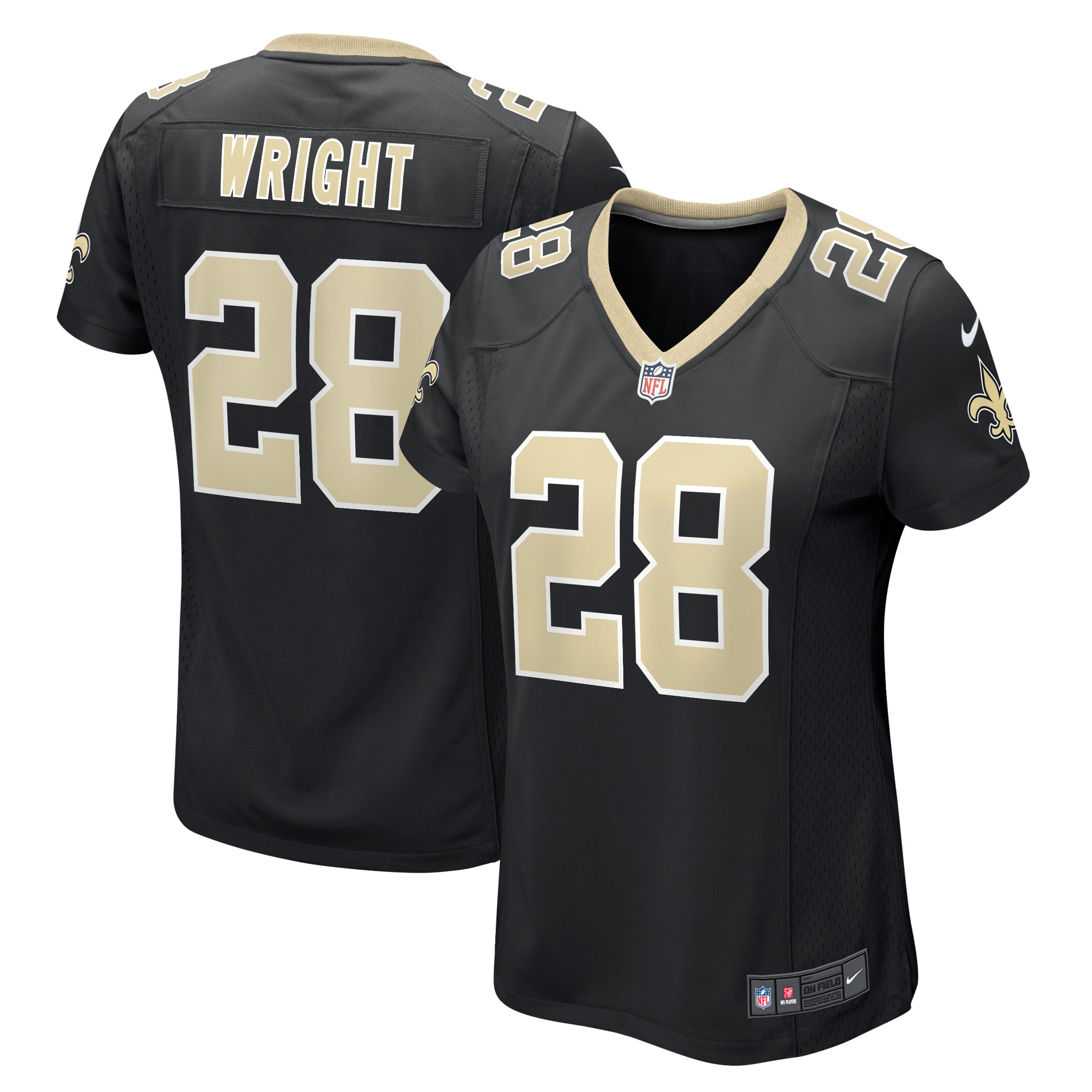 Women's New Orleans Saints Rejzohn Wright Black Game Jersey Js1954