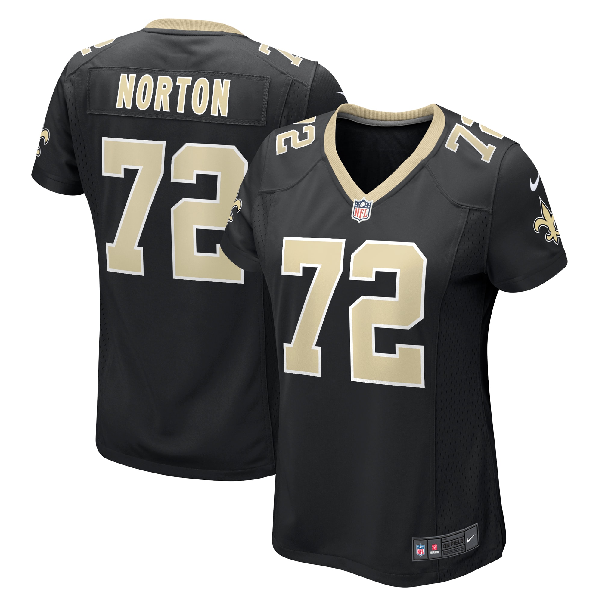 Women's New Orleans Saints Storm Norton Black Game Jersey Js5484