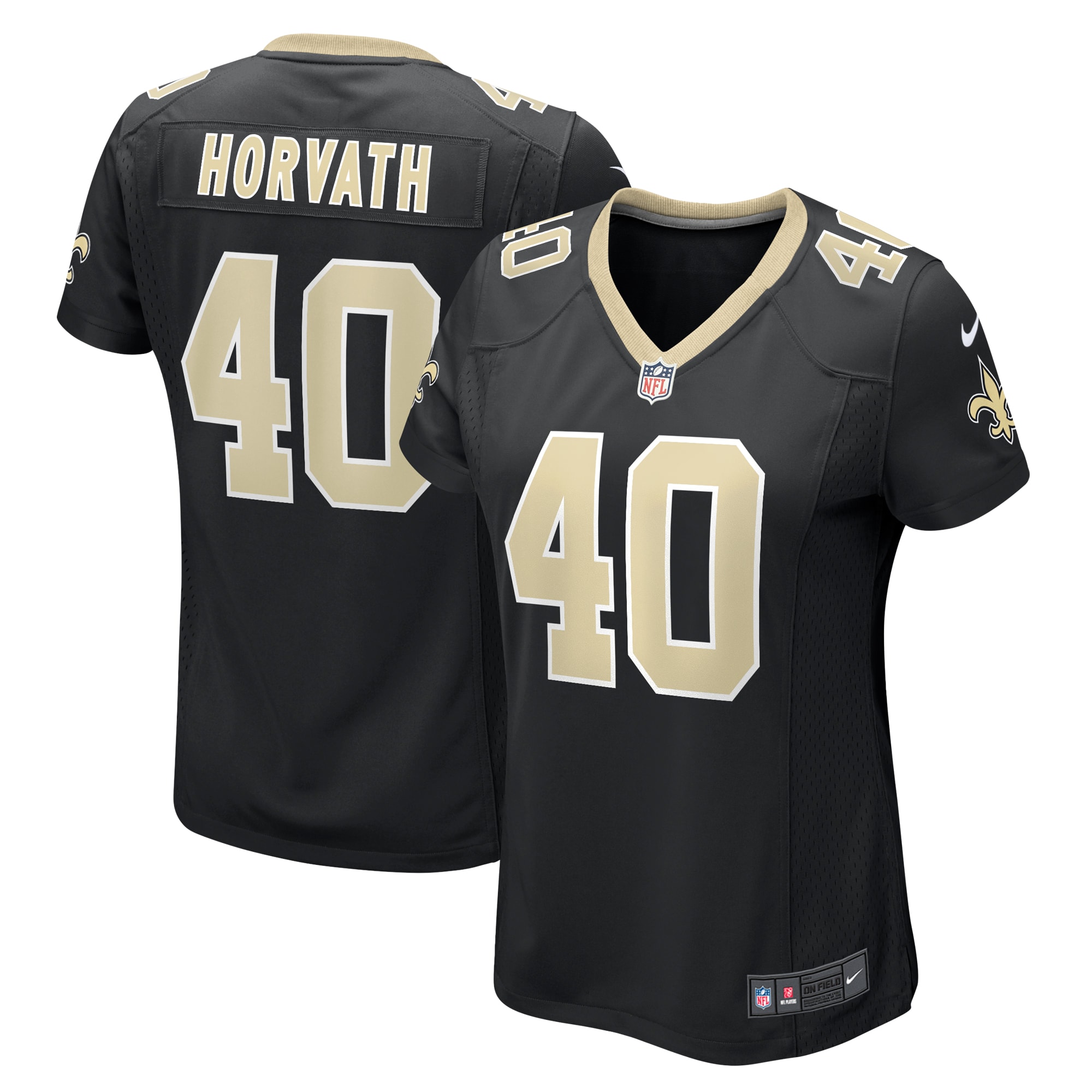 Women's New Orleans Saints Zander Horvath Black Game Jersey Js1423