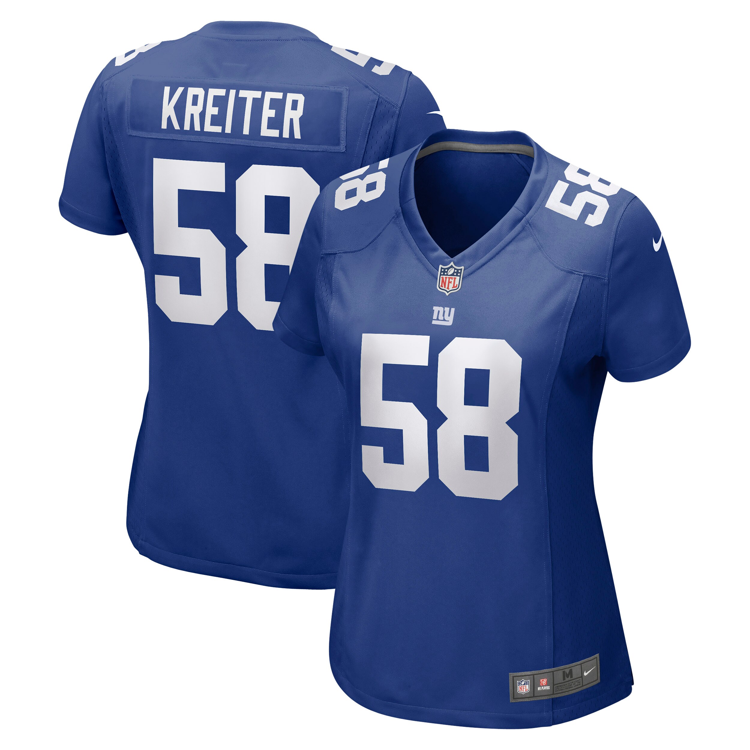 Women's New York Giants Casey Kreiter Royal Game Jersey Js9305