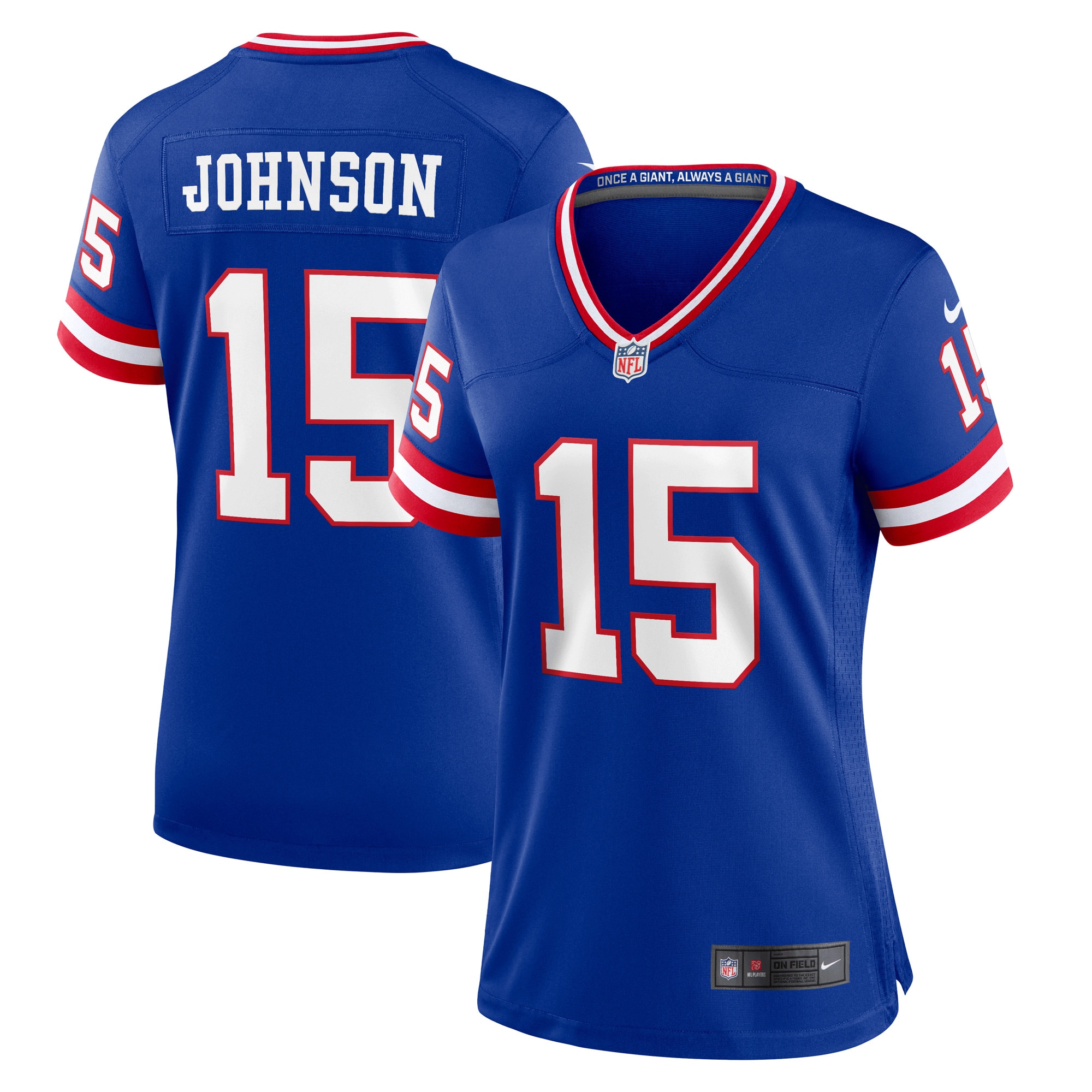 Women's New York Giants Collin Johnson Royal Classic Player Game Jersey Js7893
