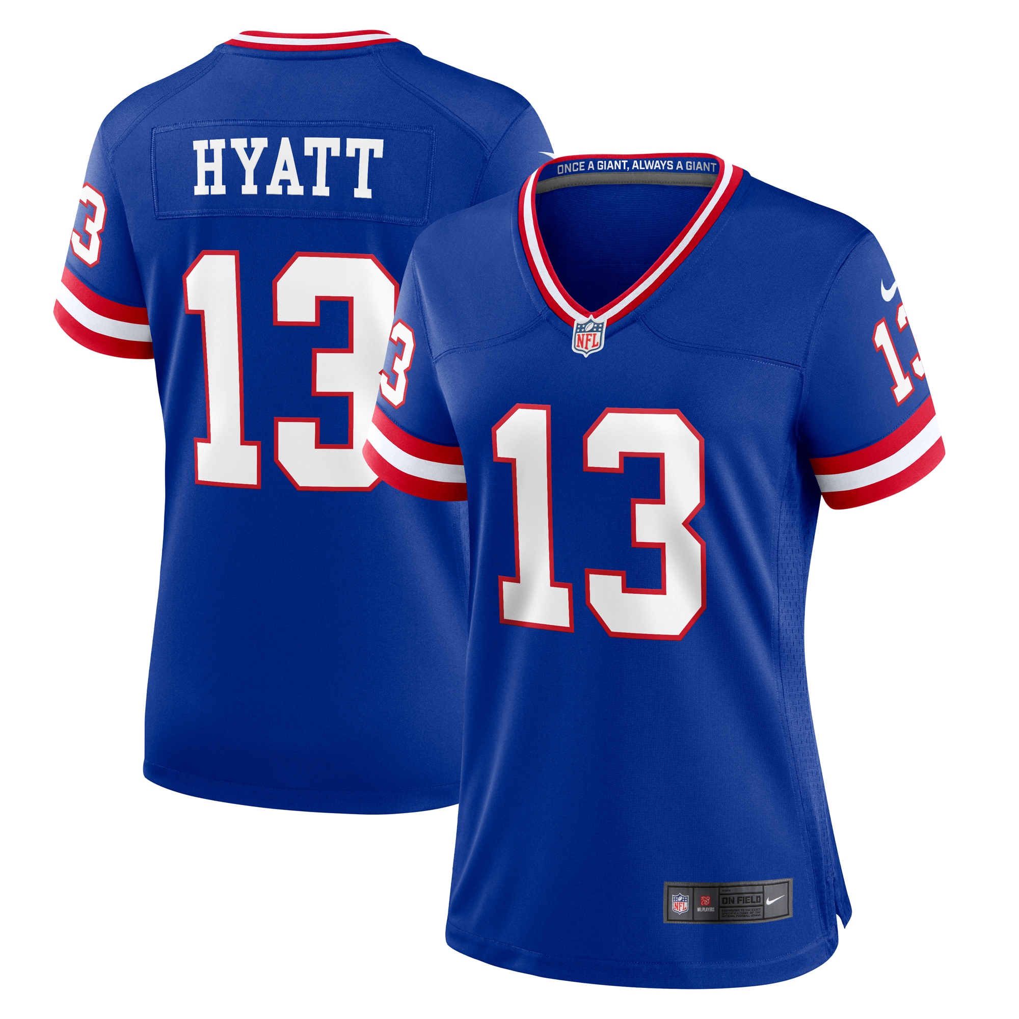 Women's New York Giants Jalin Hyatt Royal Team Game Jersey Js3696