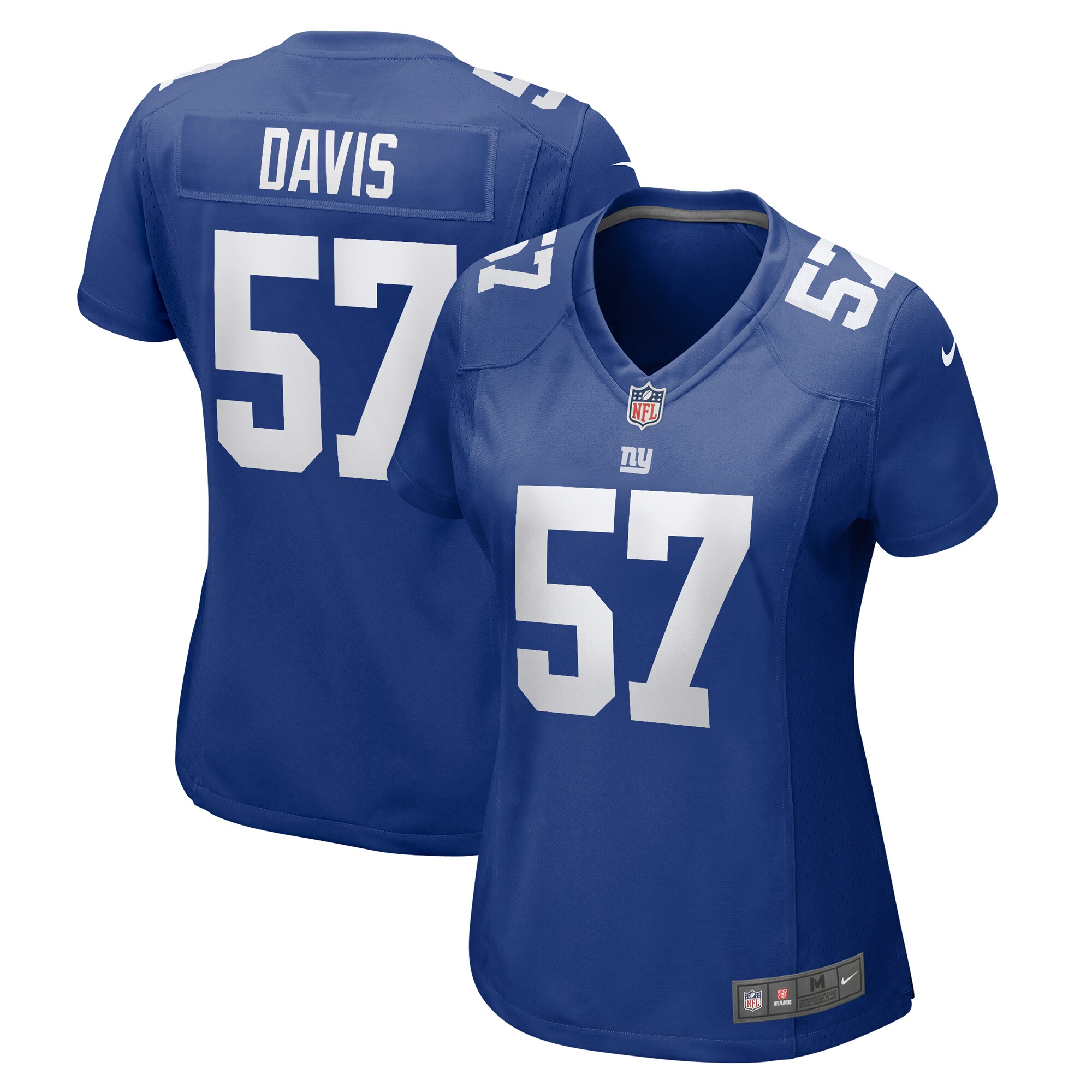 Women's New York Giants Jarrad Davis Royal Team Game Jersey Js9509