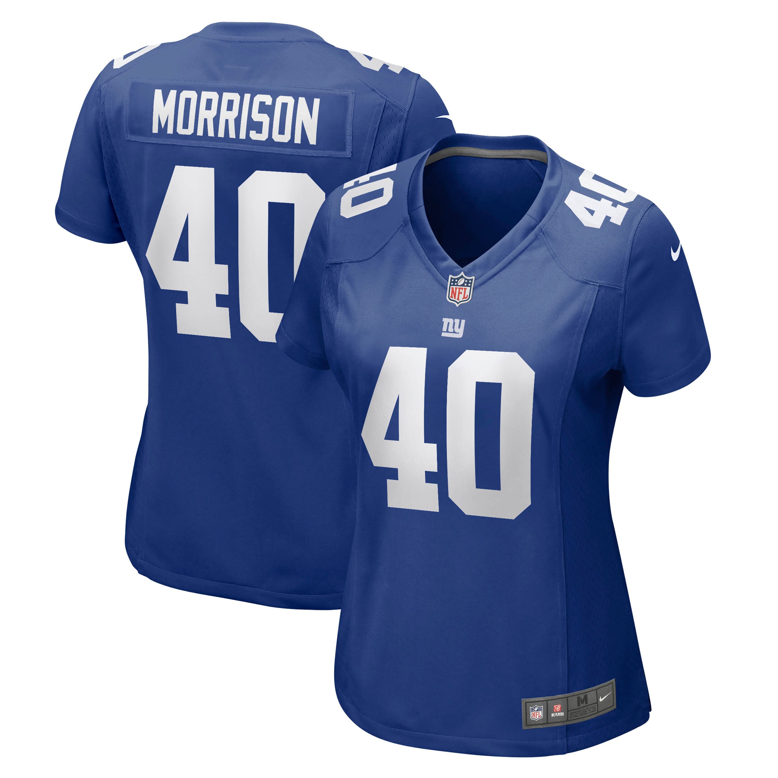 Women's New York Giants Joe Morrison Royal Retired Player Jersey Js9565