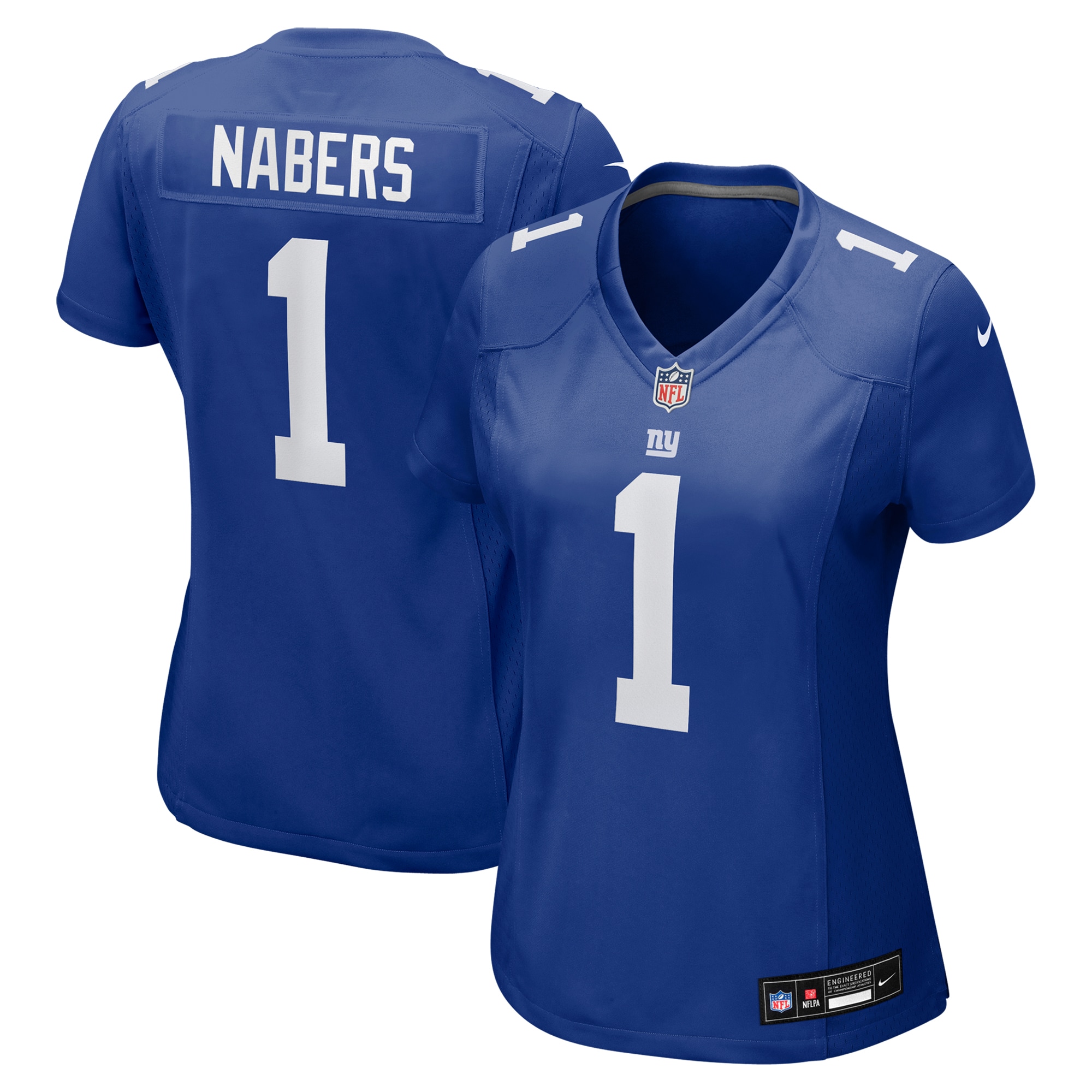 Women's New York Giants Malik Nabers Royal Game Jersey Js2525
