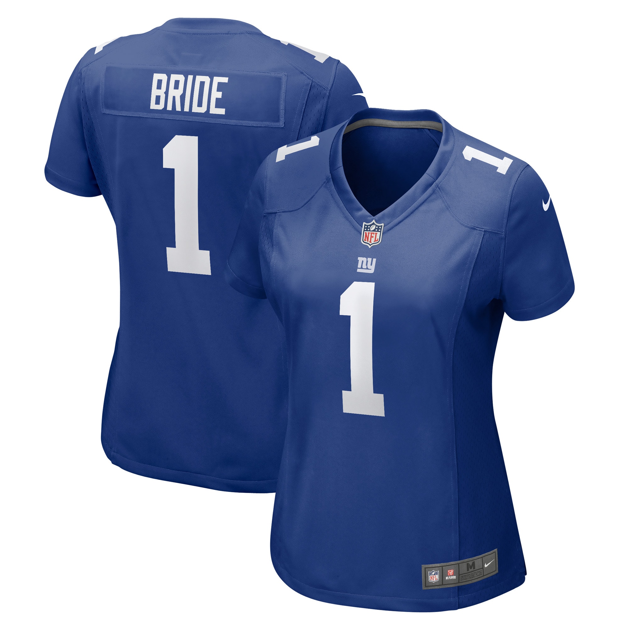Women's New York Giants Number 1 Bride Royal Game Jersey Js2020