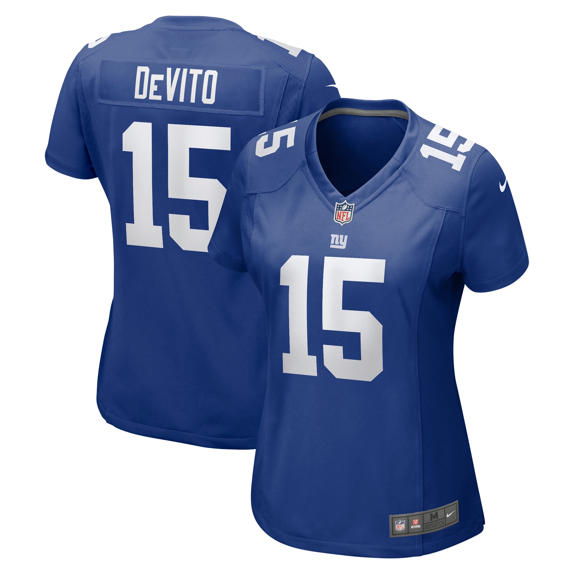 Women's New York Giants Tommy Devito Royal Player Game Jersey Js5589
