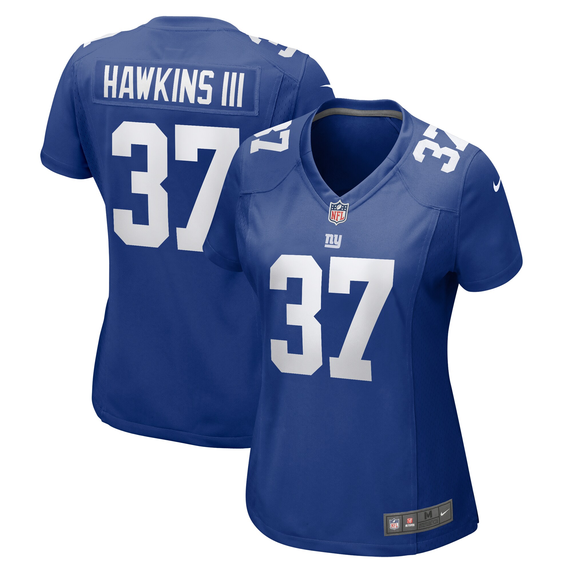 Women's New York Giants Tre Hawkins Royal Game Jersey Js7423